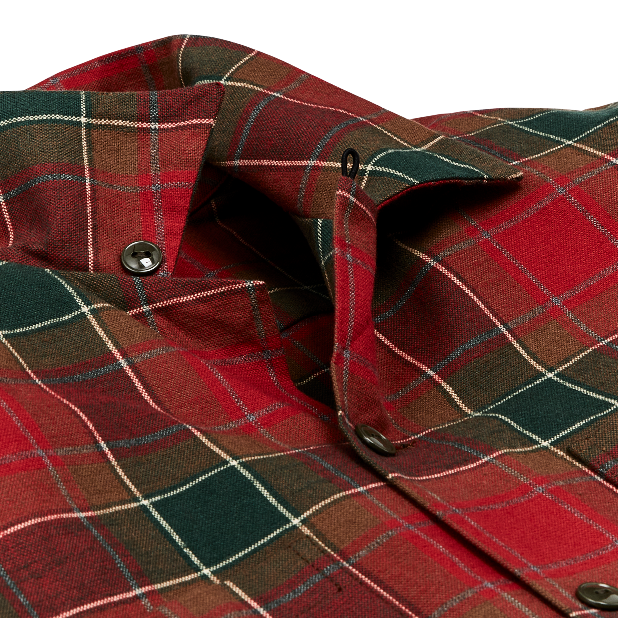 Elk Heights Camp Shirt - Sycamore Green / Red Plaid - Image 5