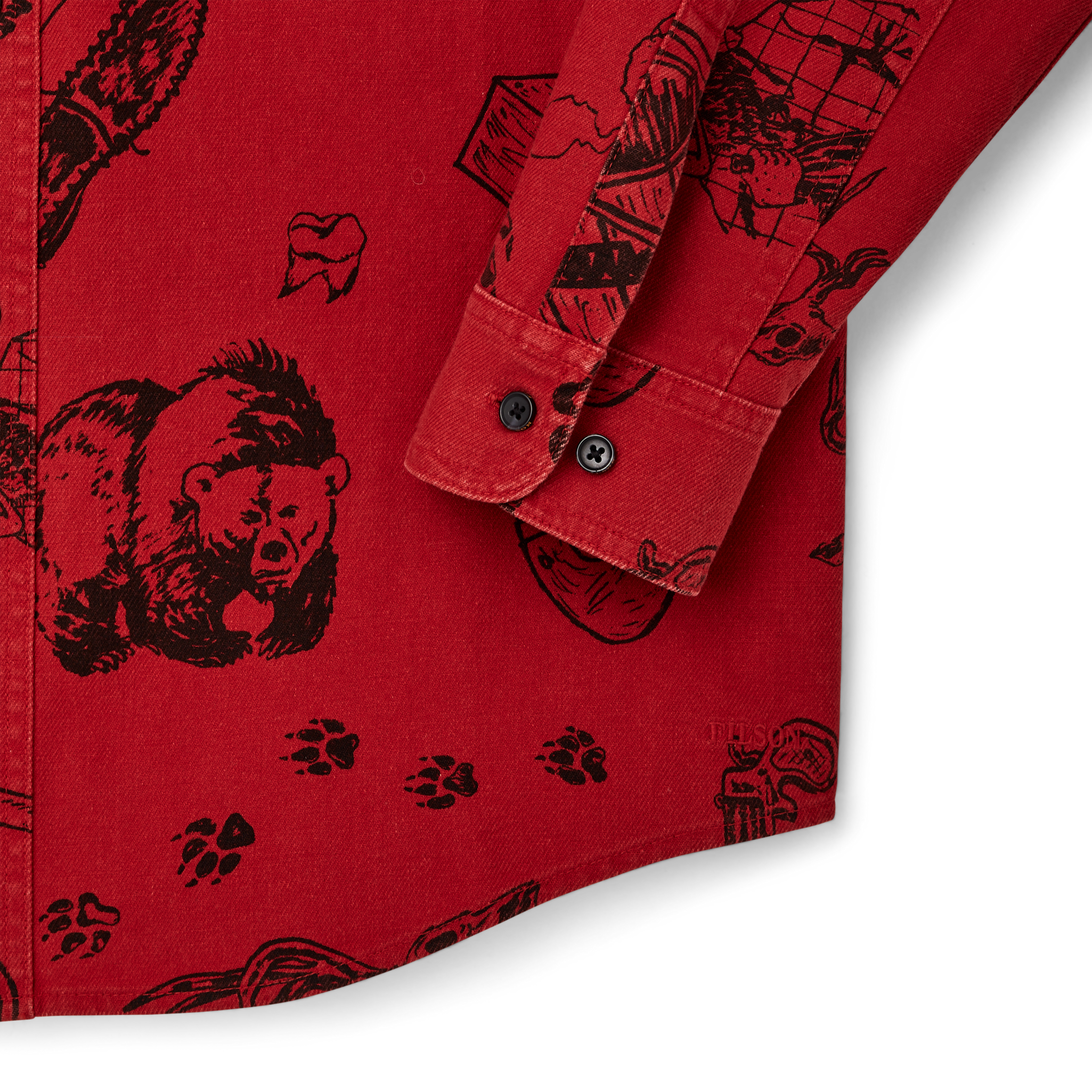 Vintage Wash Alaskan Guide Shirt - Freddy Cats - Yukon Route Print - Image 5