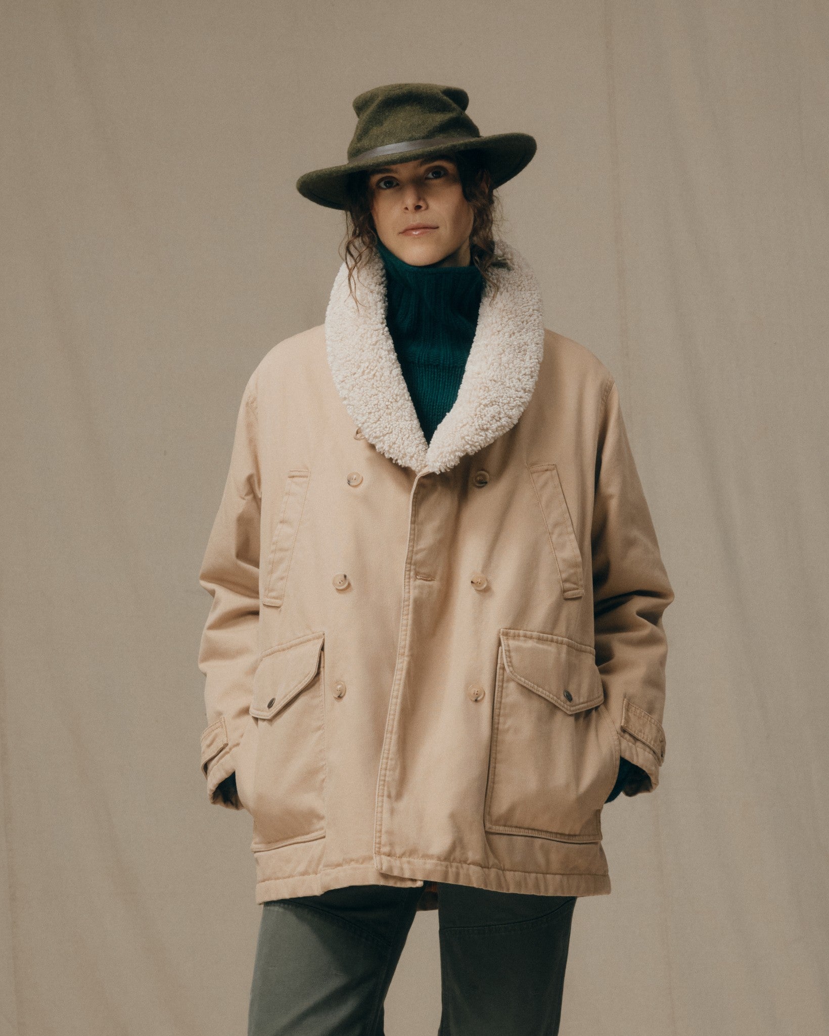 Women's Canvas Packer Coat - Natural - Image 5