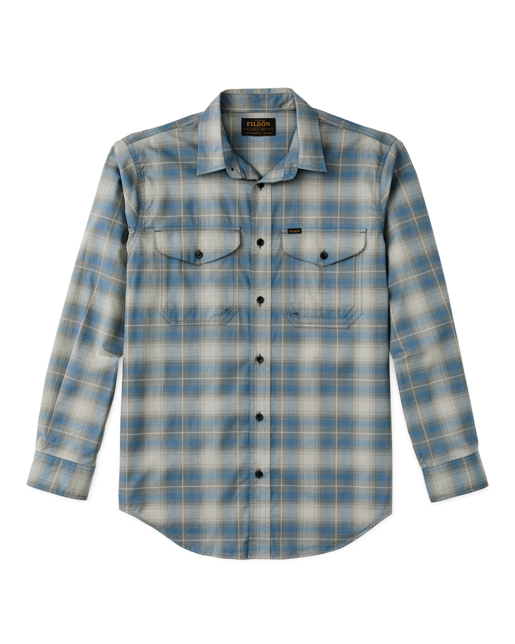 Twin Lakes Sport Shirt - Blue / Gray Plaid