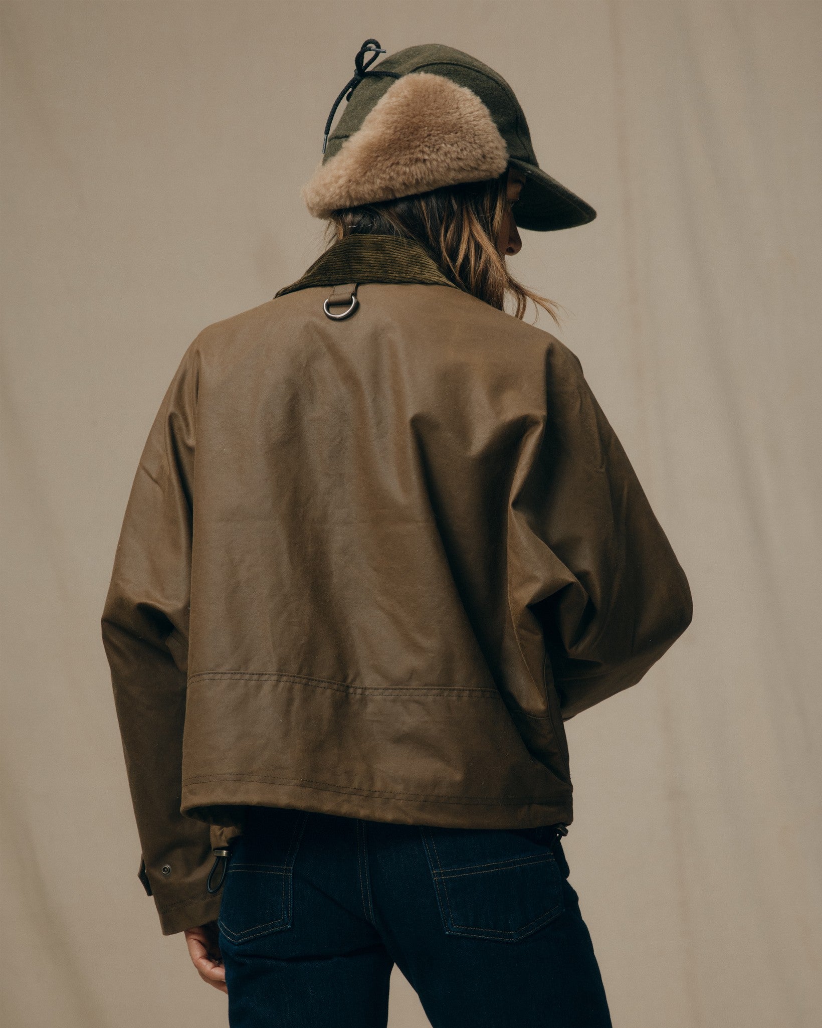 Women's Shelter Cloth Short Work Jacket - Dark Tan - Image 2