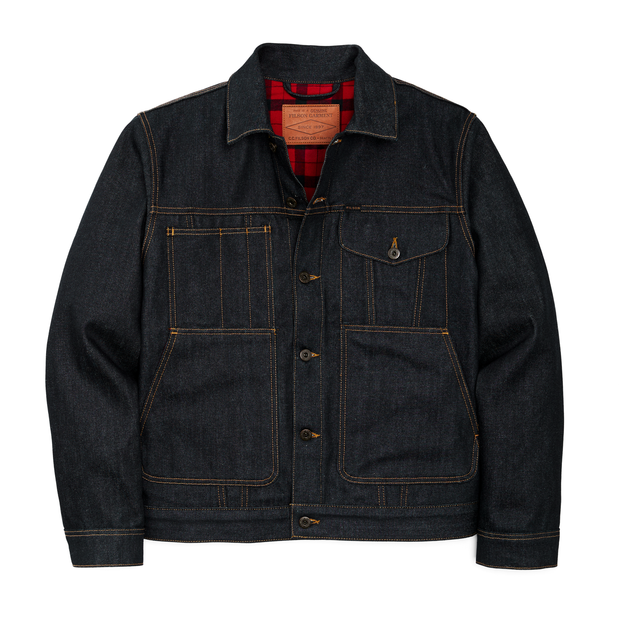 Lined Denim Short Cruiser Jacket - Raw Indigo