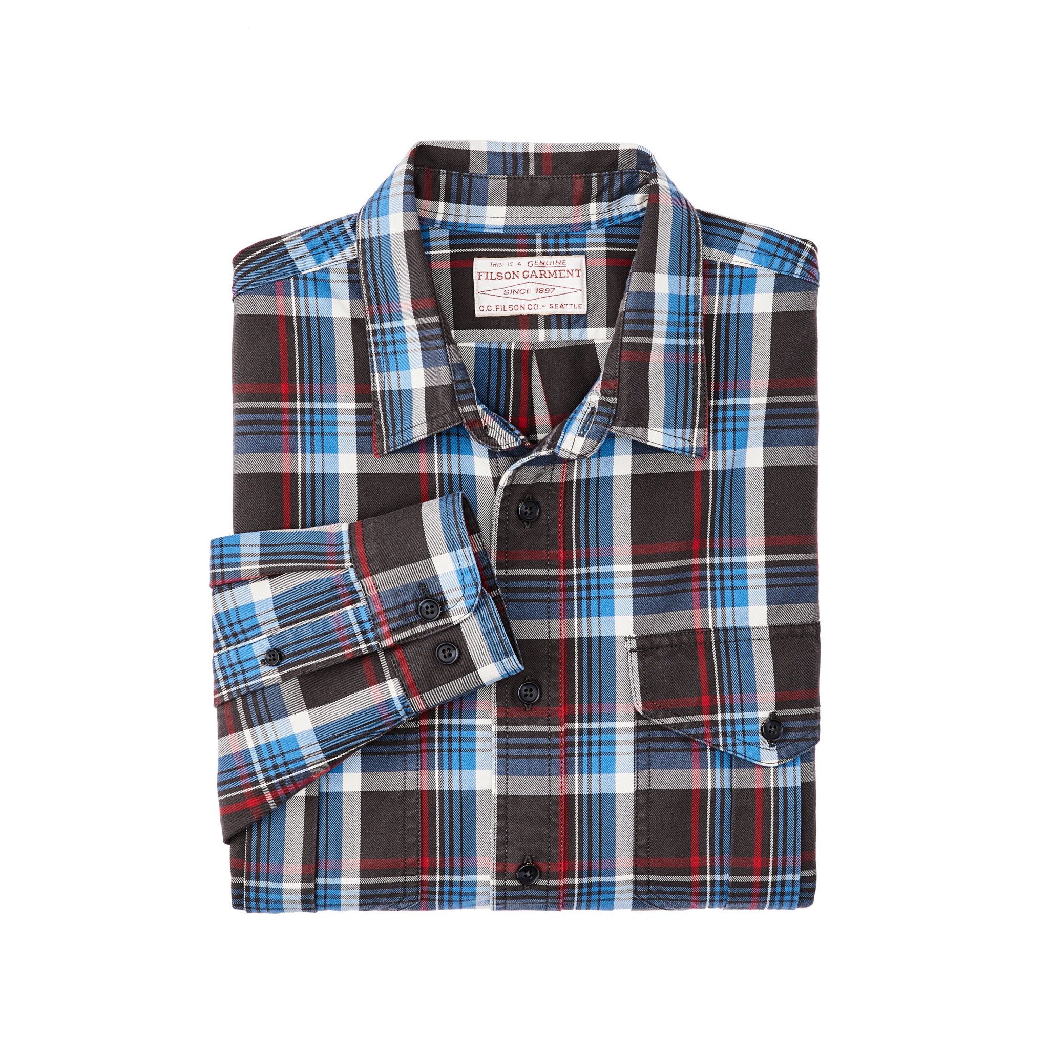 Lightweight Alaskan Guide Shirt - Glacier Blue Plaid - Image 3