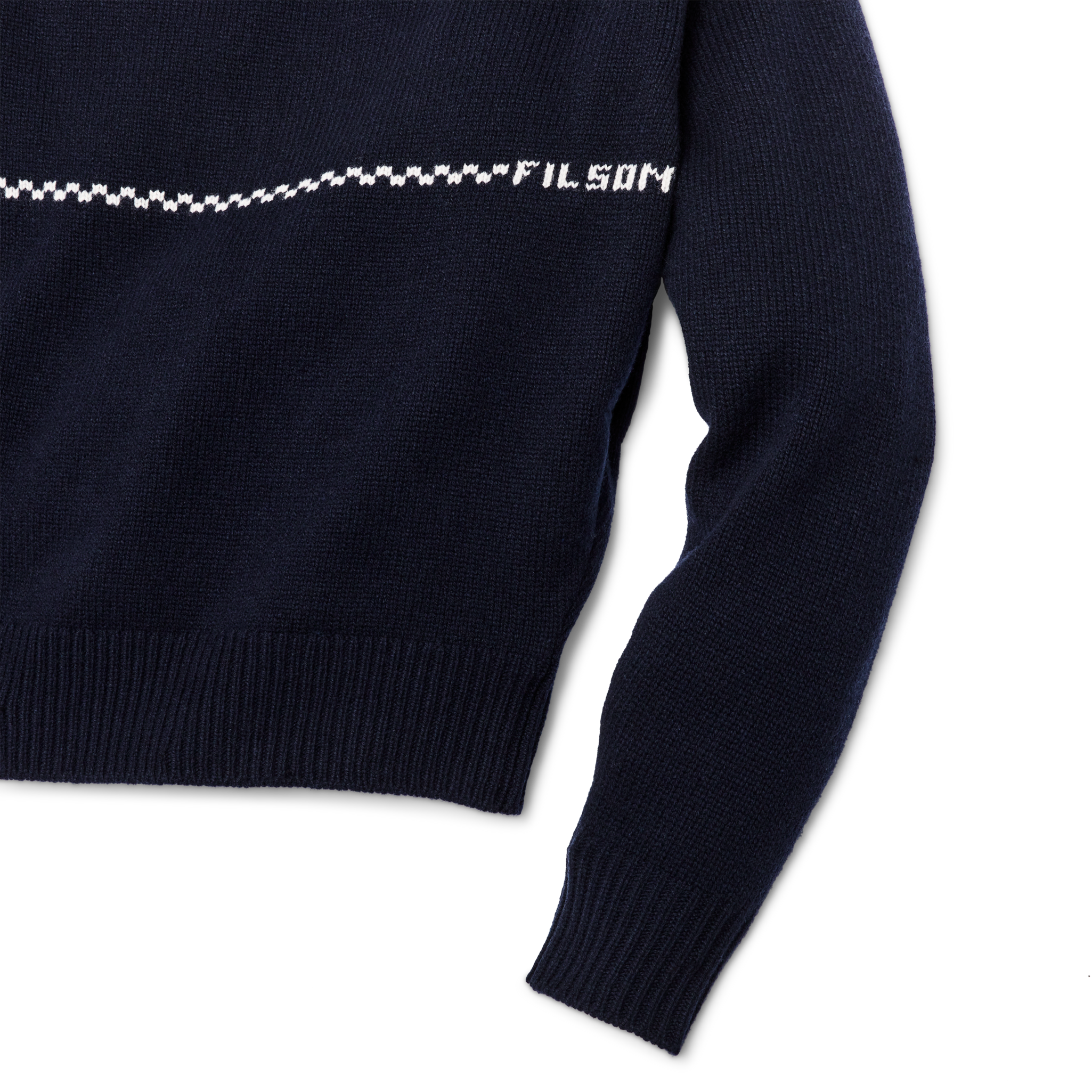 Women's Wool Crewneck Sweater - Navy / Horse - Image 3
