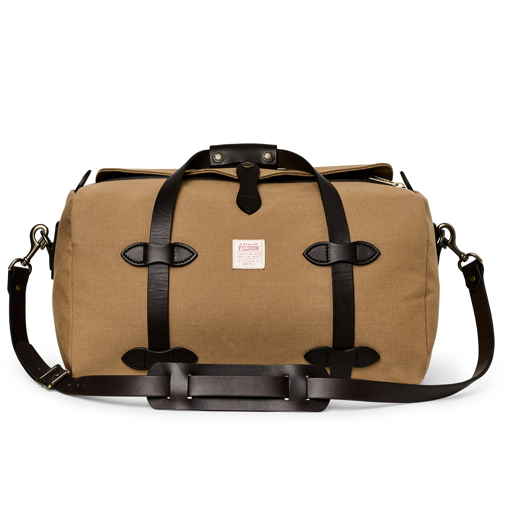 Small Rugged Twill Duffle Bag - Tan