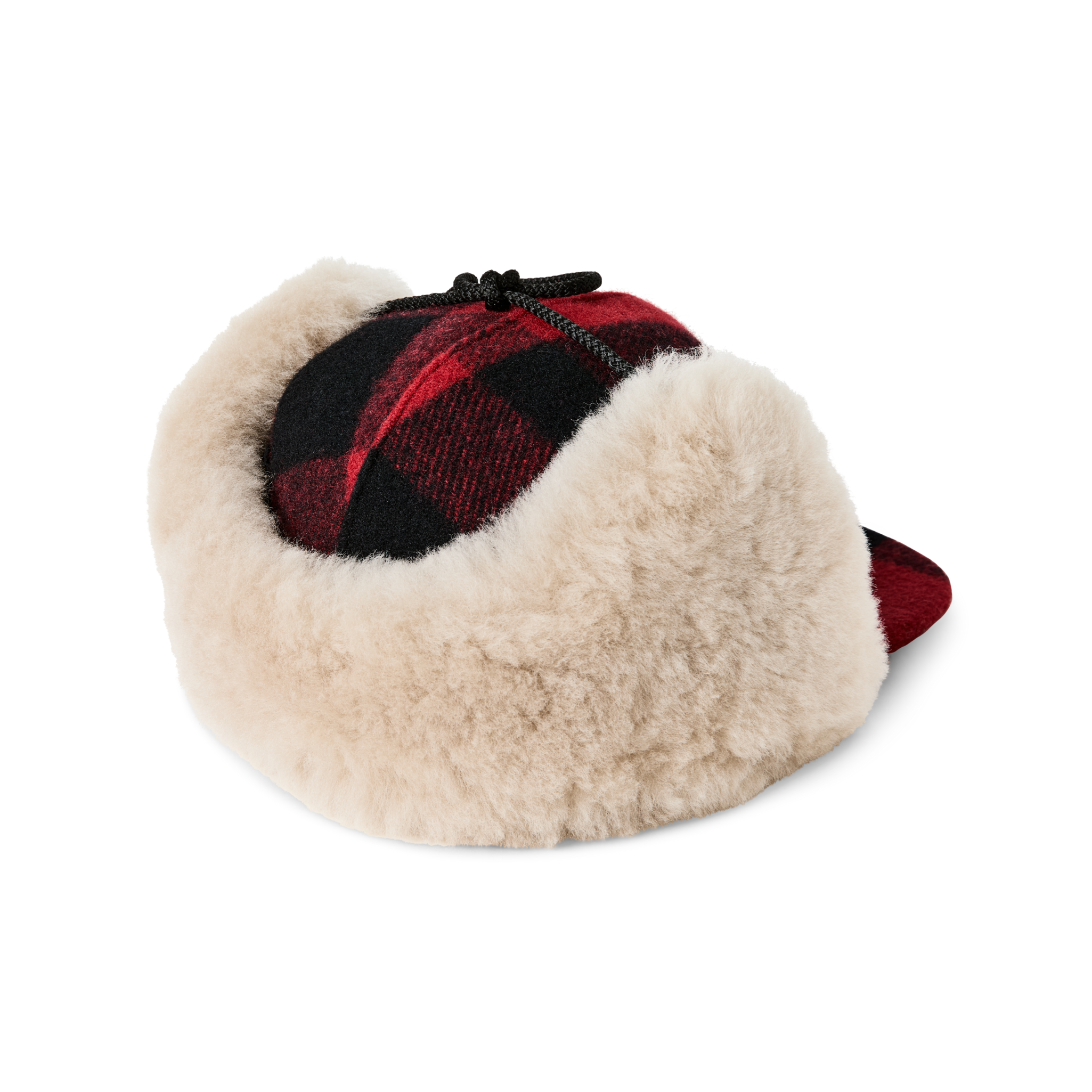 Double Mackinaw Wool Cap - Red Black Plaid/birch - Image 8