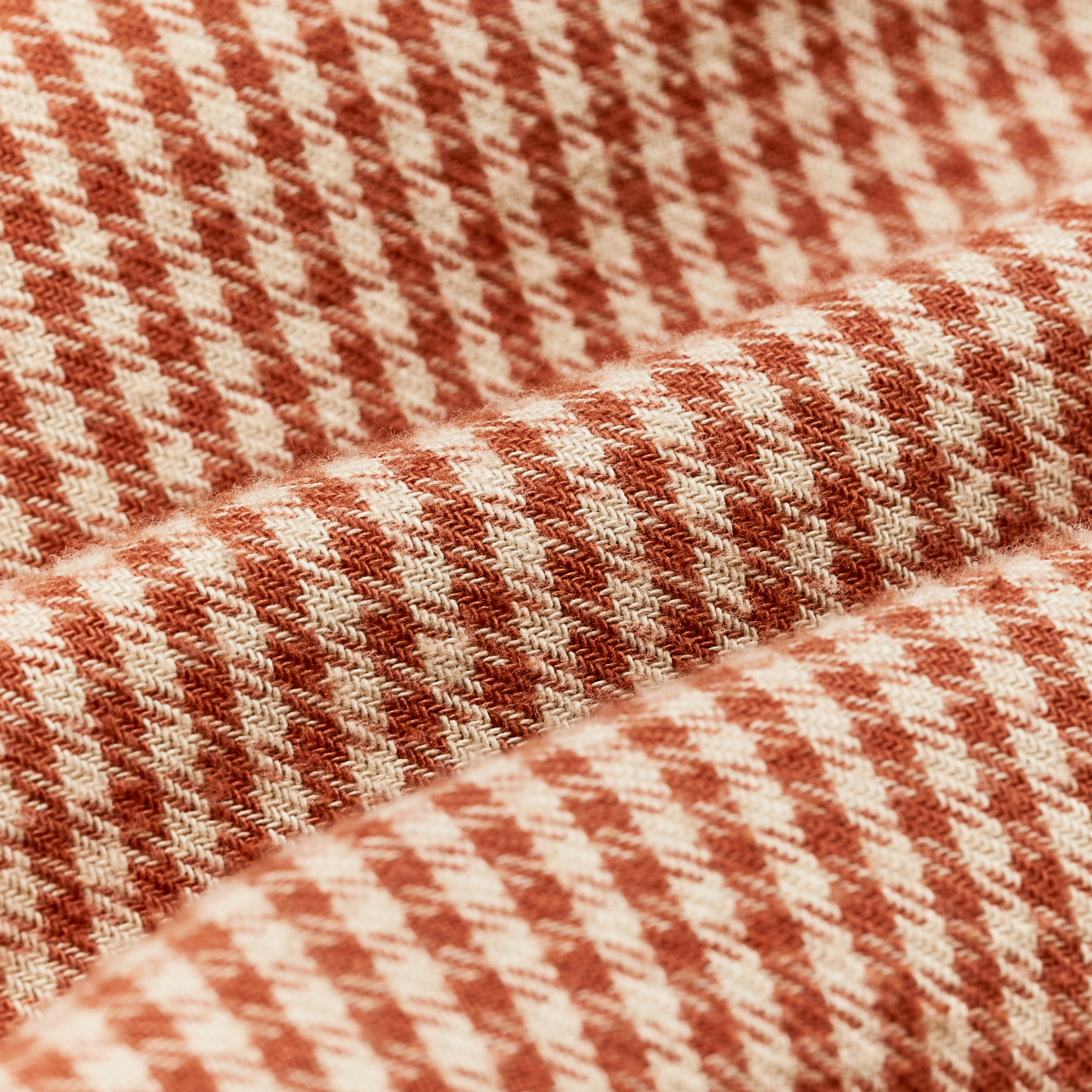 The Rangeland Flannel Shirt - Salmon / Oat Houndstooth - Image 5