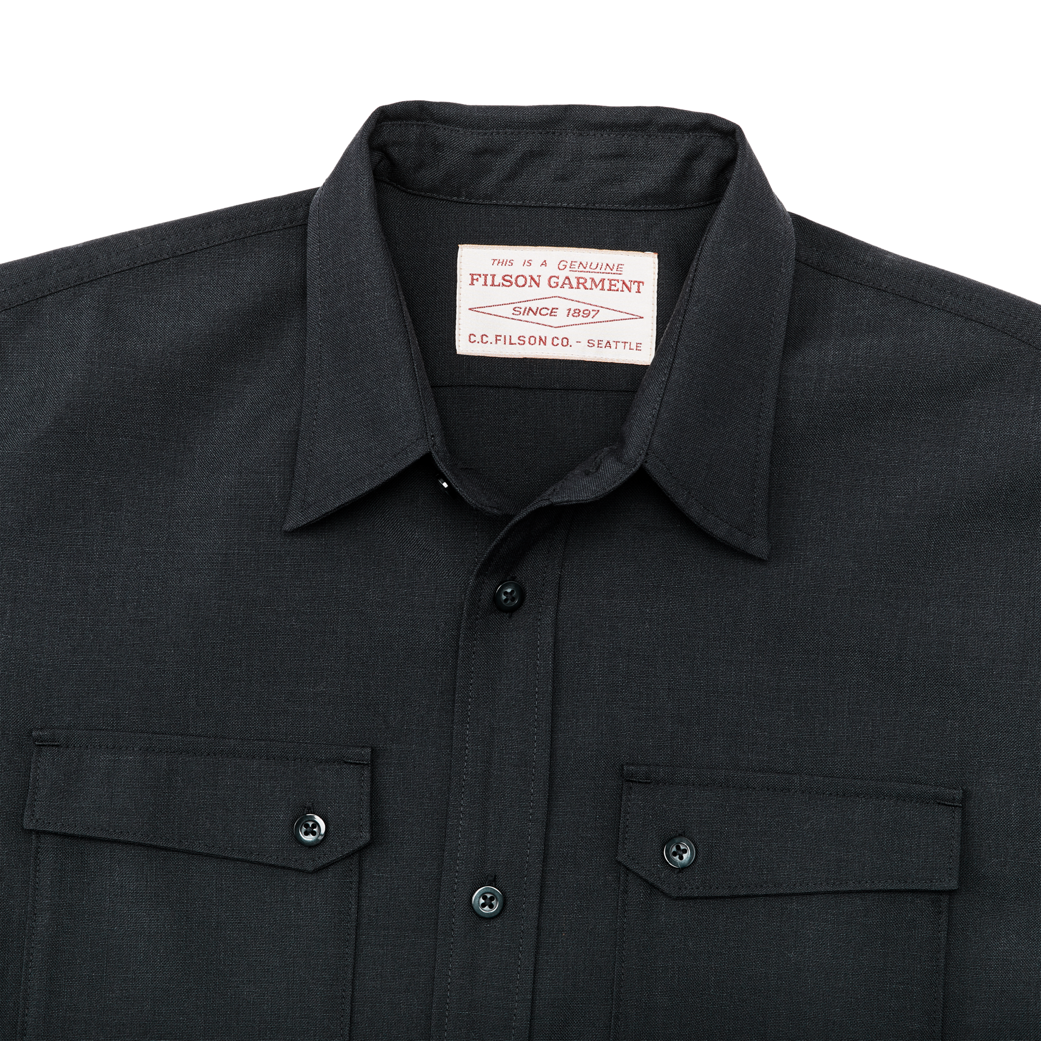Worsted Wool Guide Shirt - Blue Graphite - Image 4