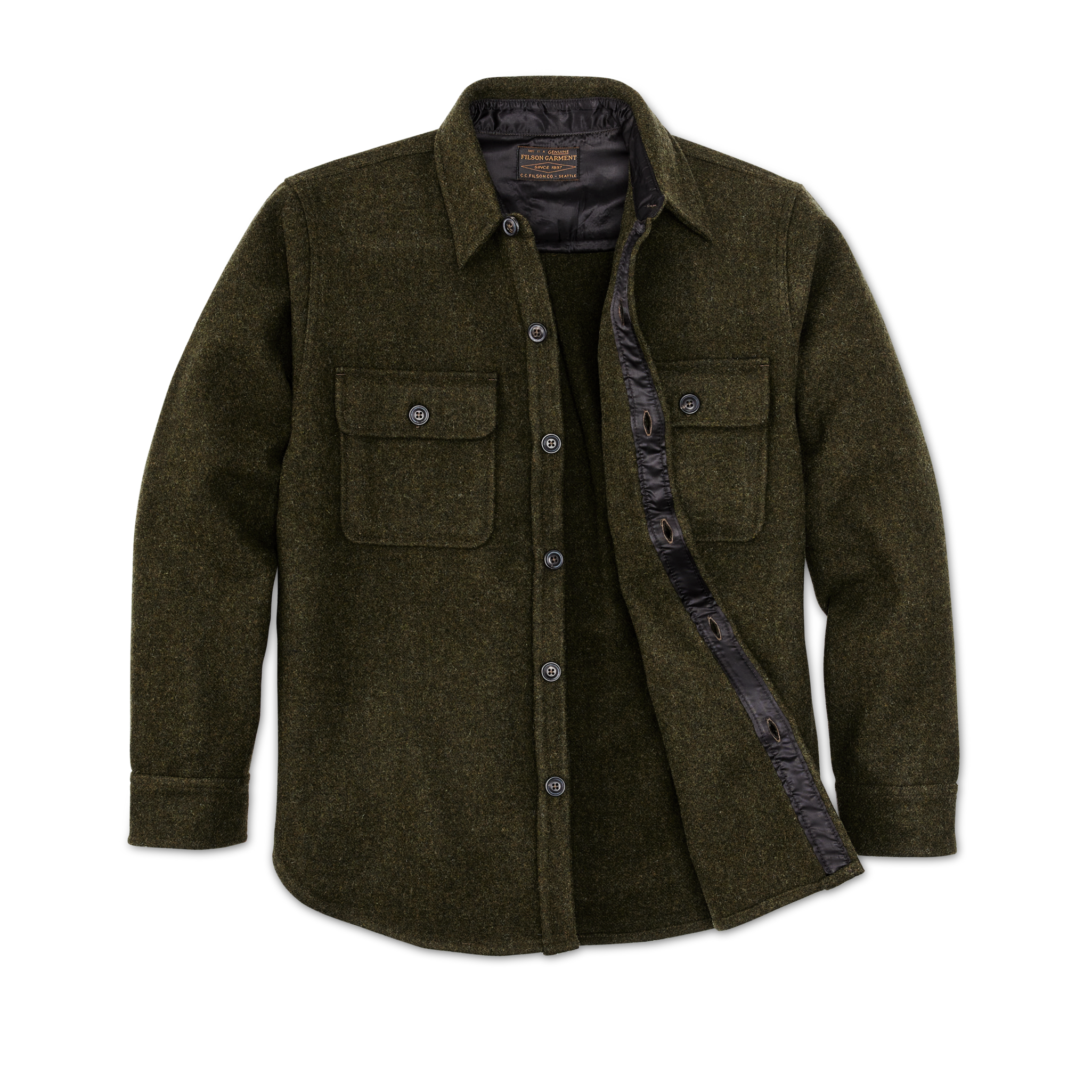 Cpo Wool Jac-shirt - Forest Green - Image 3