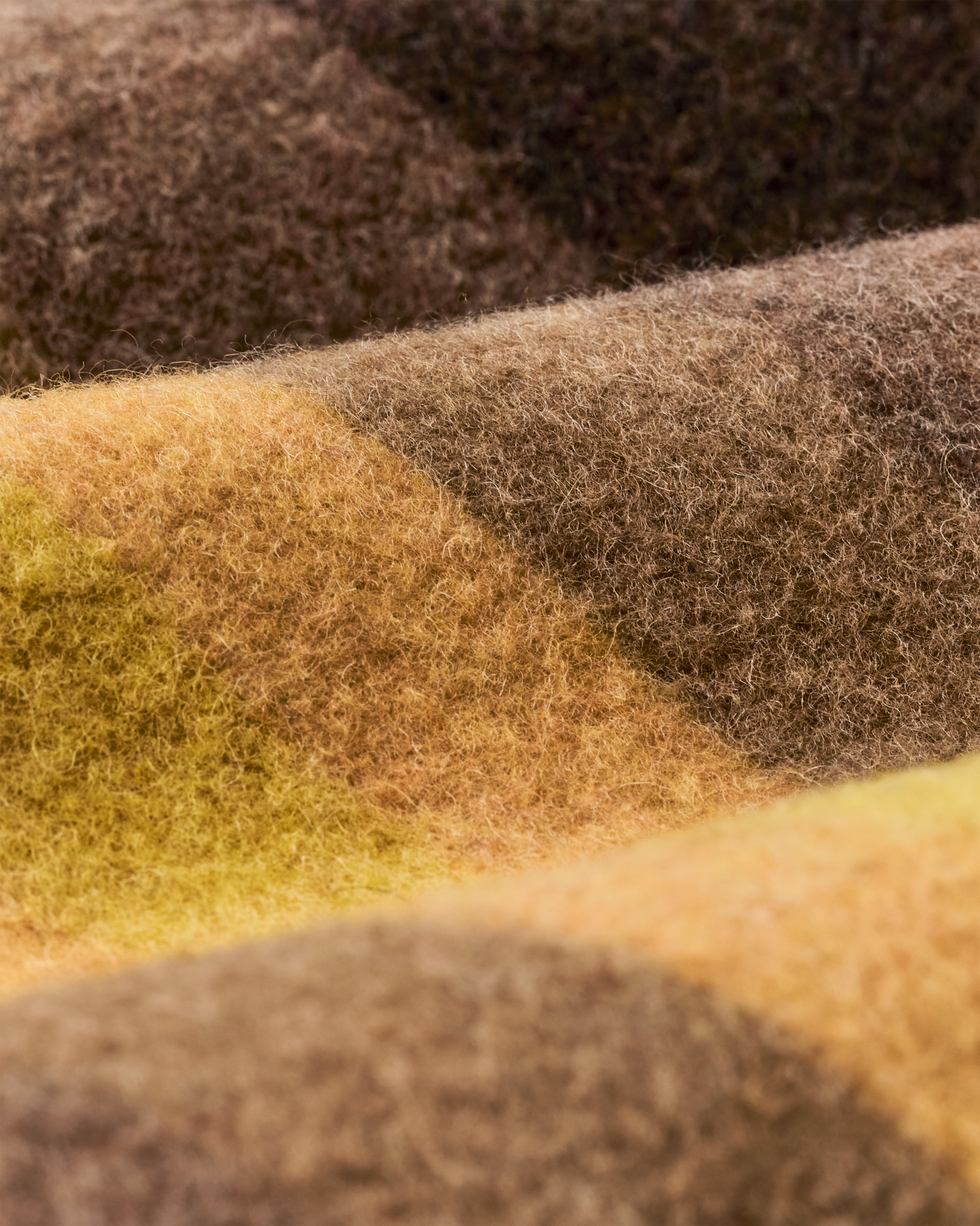 Women's Kodiak Shawl Collar Coat - Brown / Yellow Stripe - Image 10