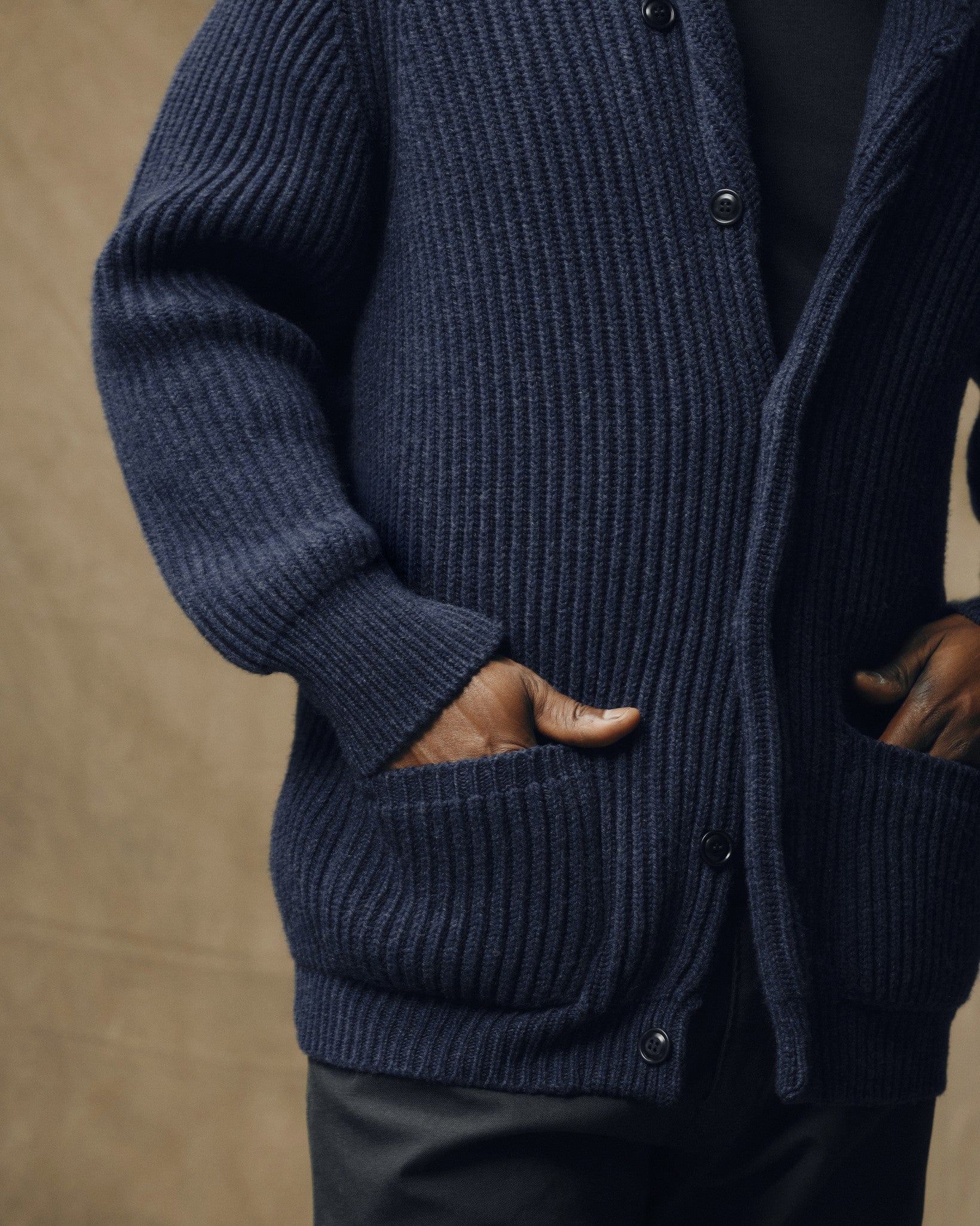 Bristol Cardigan Sweater - Navy - Image 4