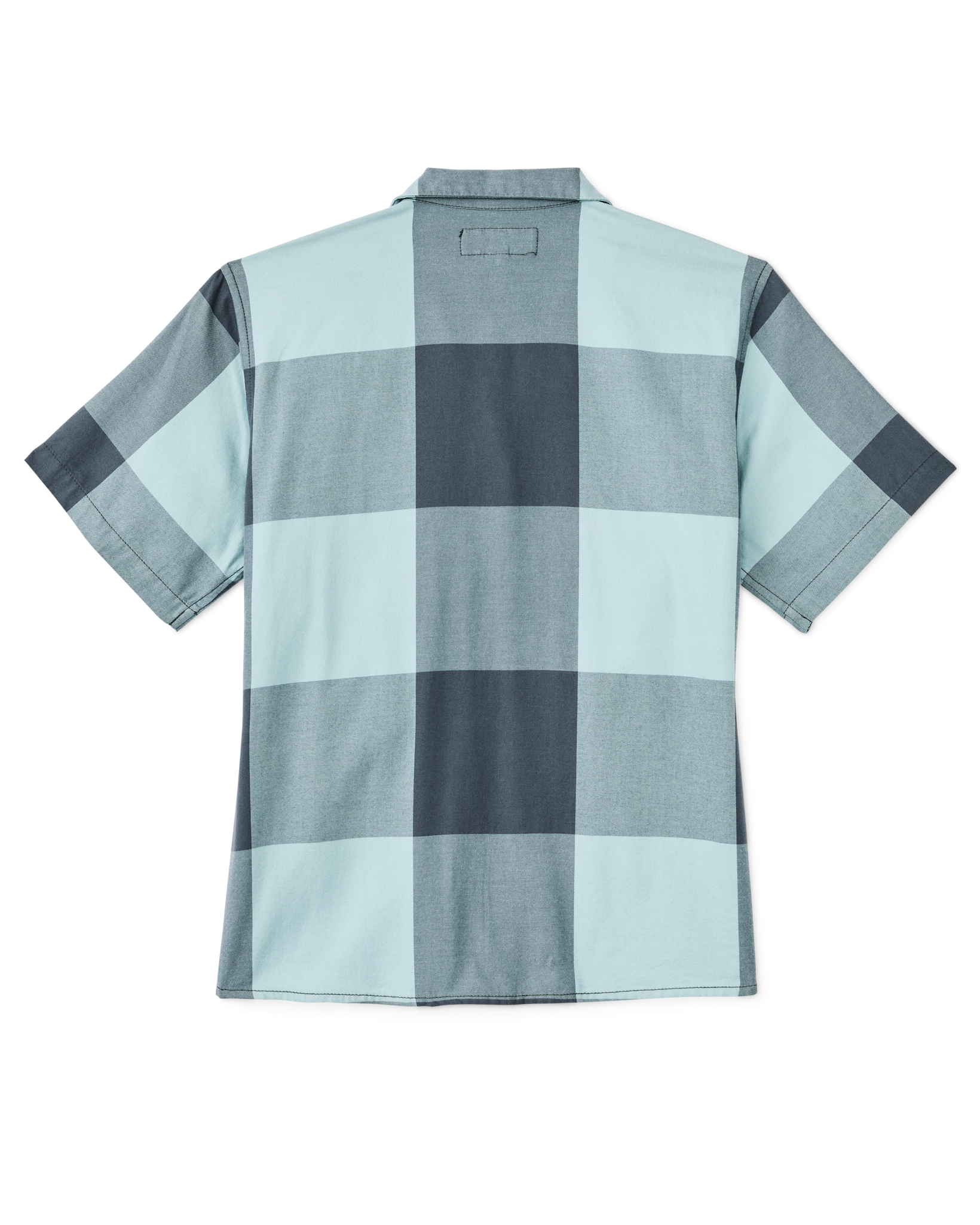 Women's Short Sleeve Camp Shirt - Storm Blue / Stone Plaid - Image 2