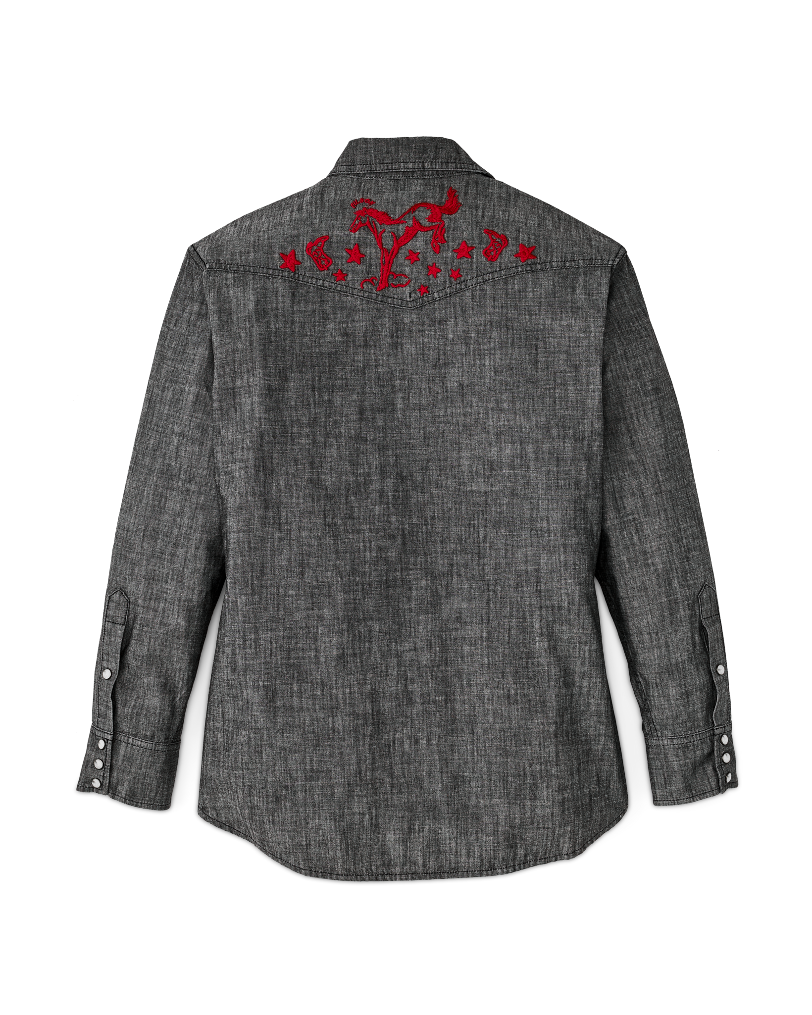 Women's Embroidered Western Shirt - Black Chambray / Western - Image 2