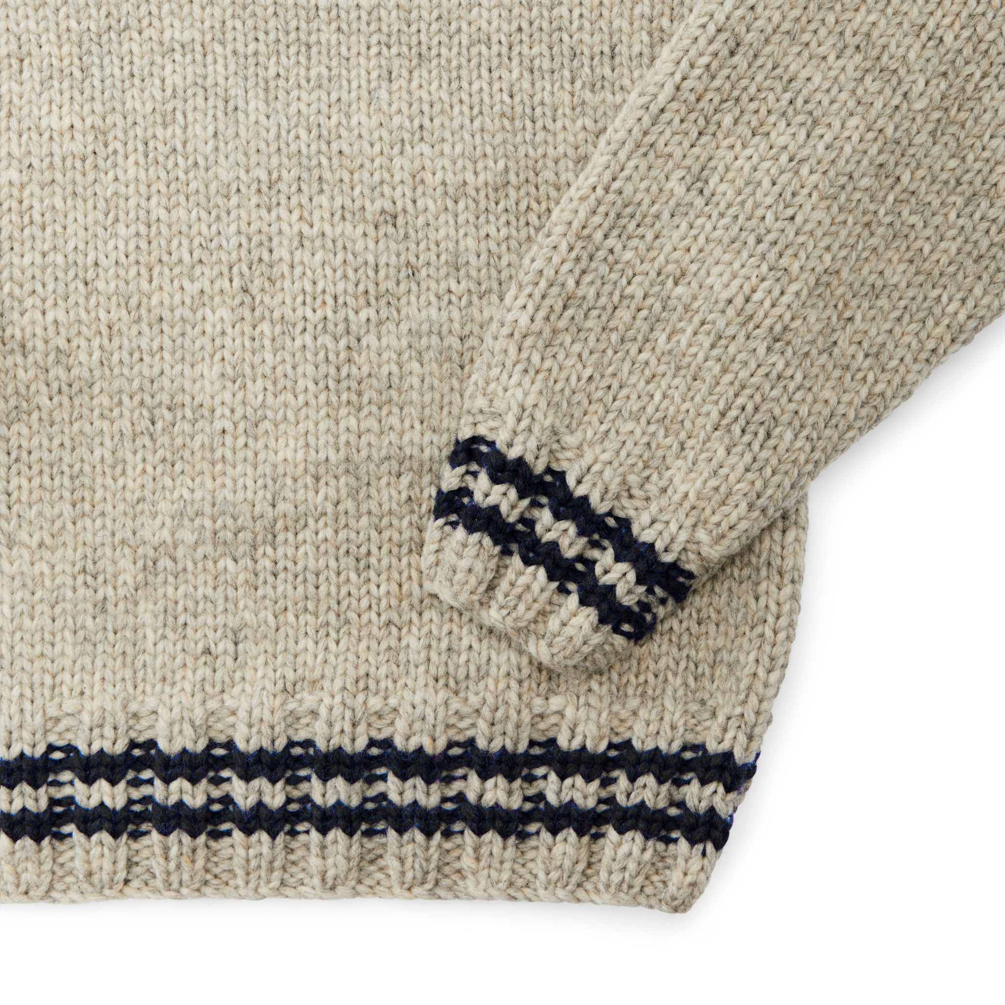 Handmade Pullover Sweater - Natural / Fish - Image 4