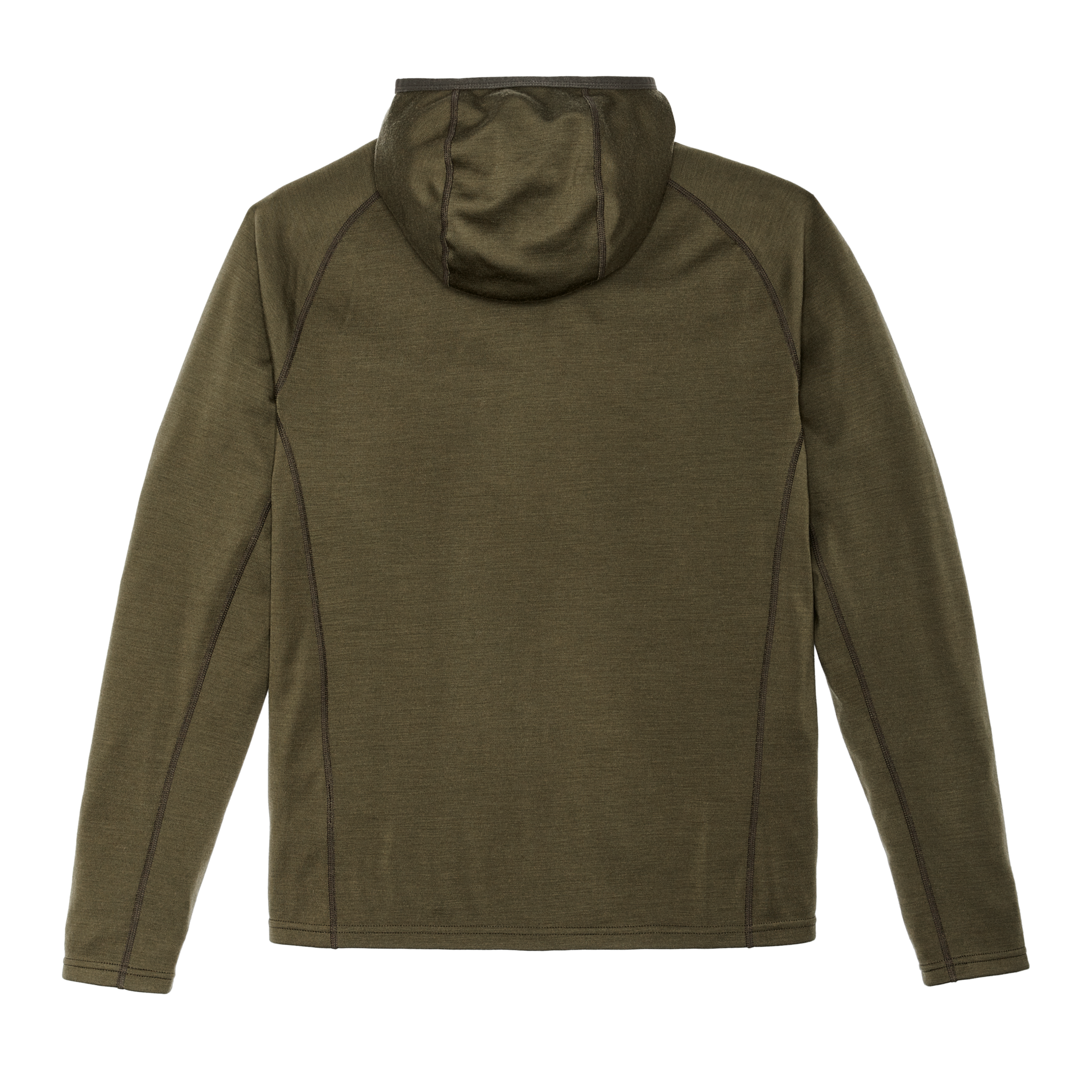 400g Merino Wool Hoodie - Dark Olive - Image 2