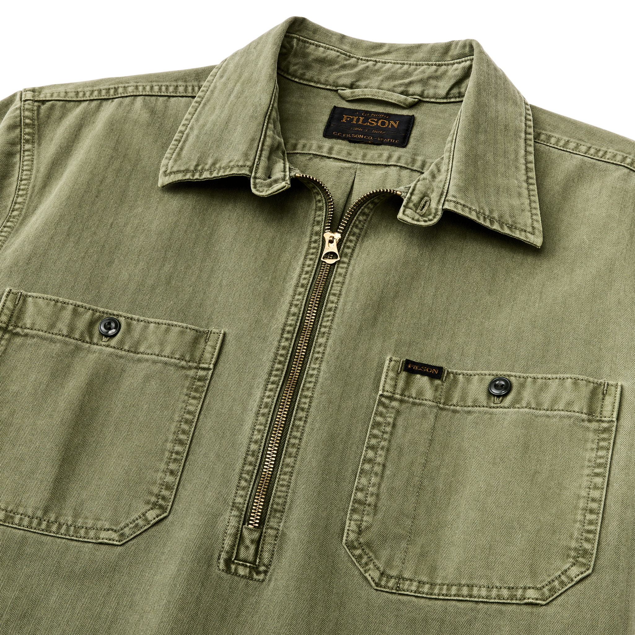 Short Sleeve Mechanic Shirt - Moss - Image 3