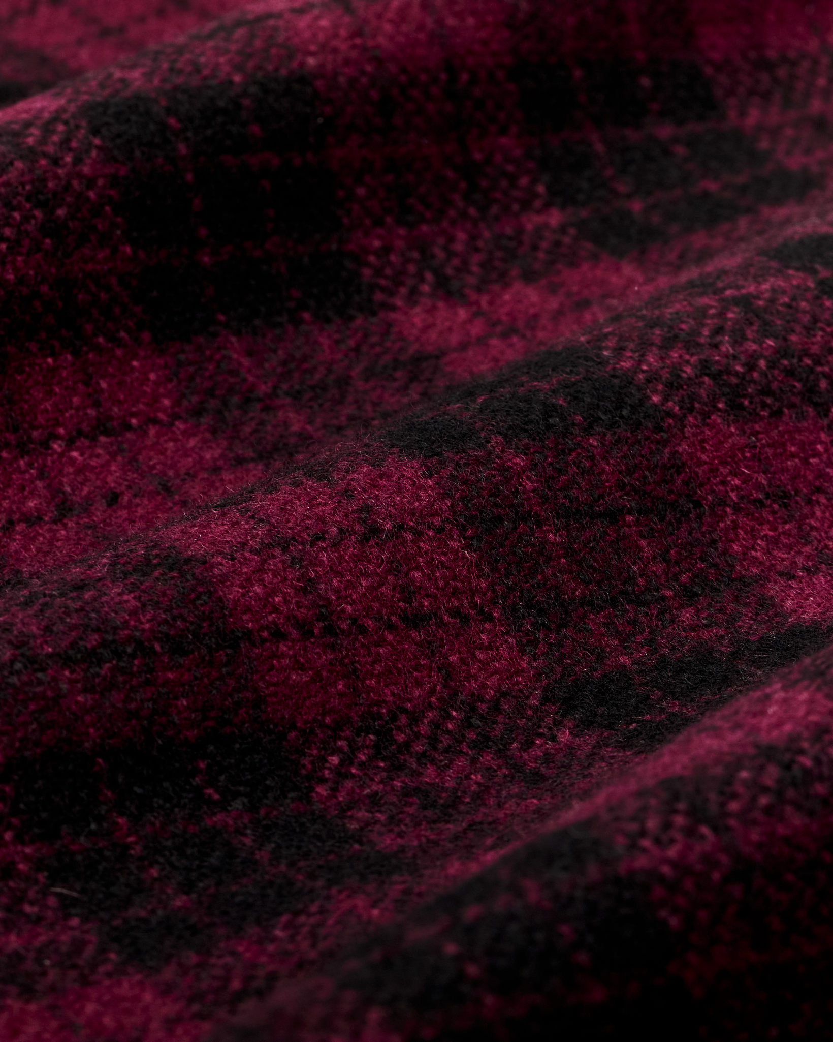 1922 Archive Wool Shirt - Deep Crimson / Black Plaid - Image 5