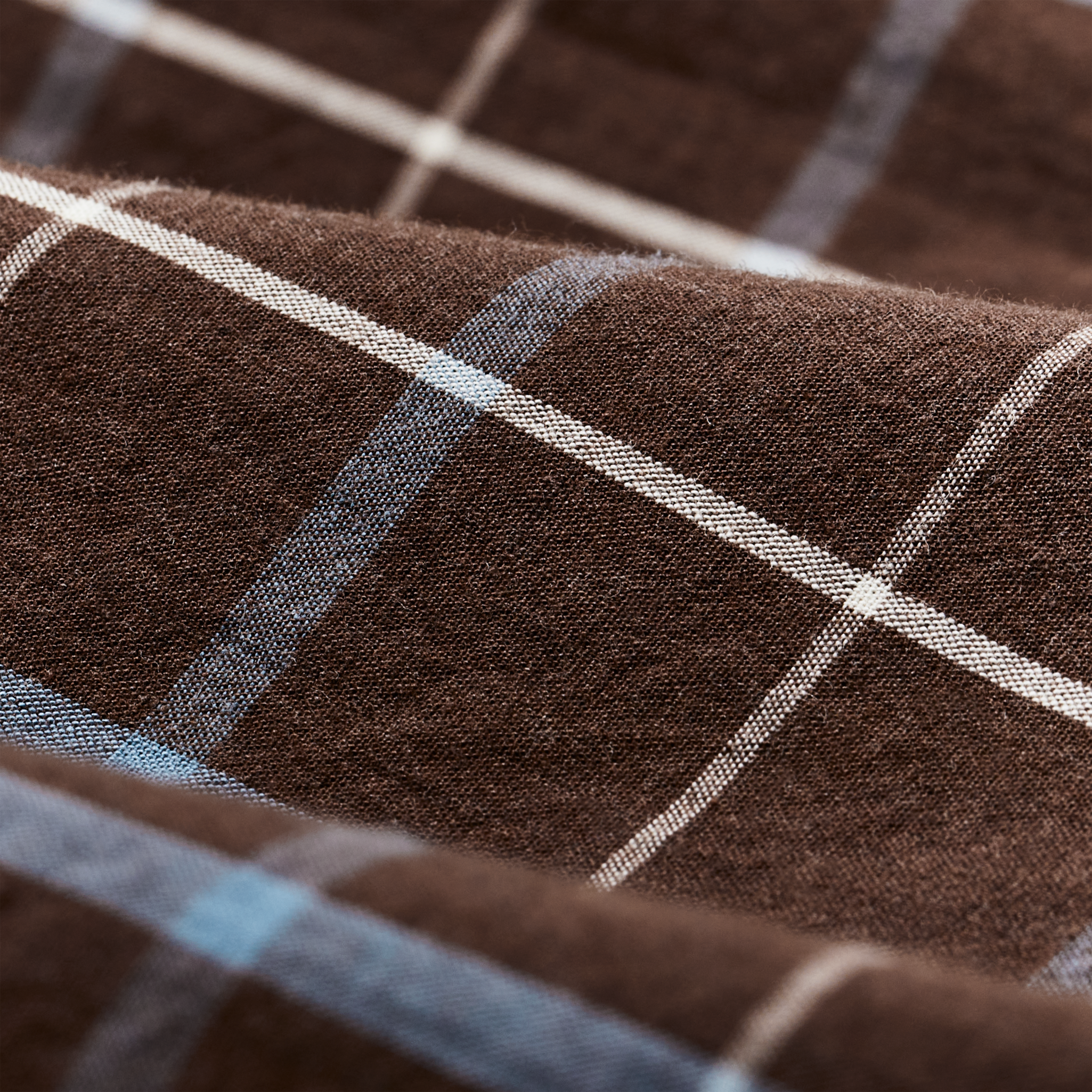 Filson's Washed Feather Cloth Shirt - Brown / Blue / White Tattersall - Image 5