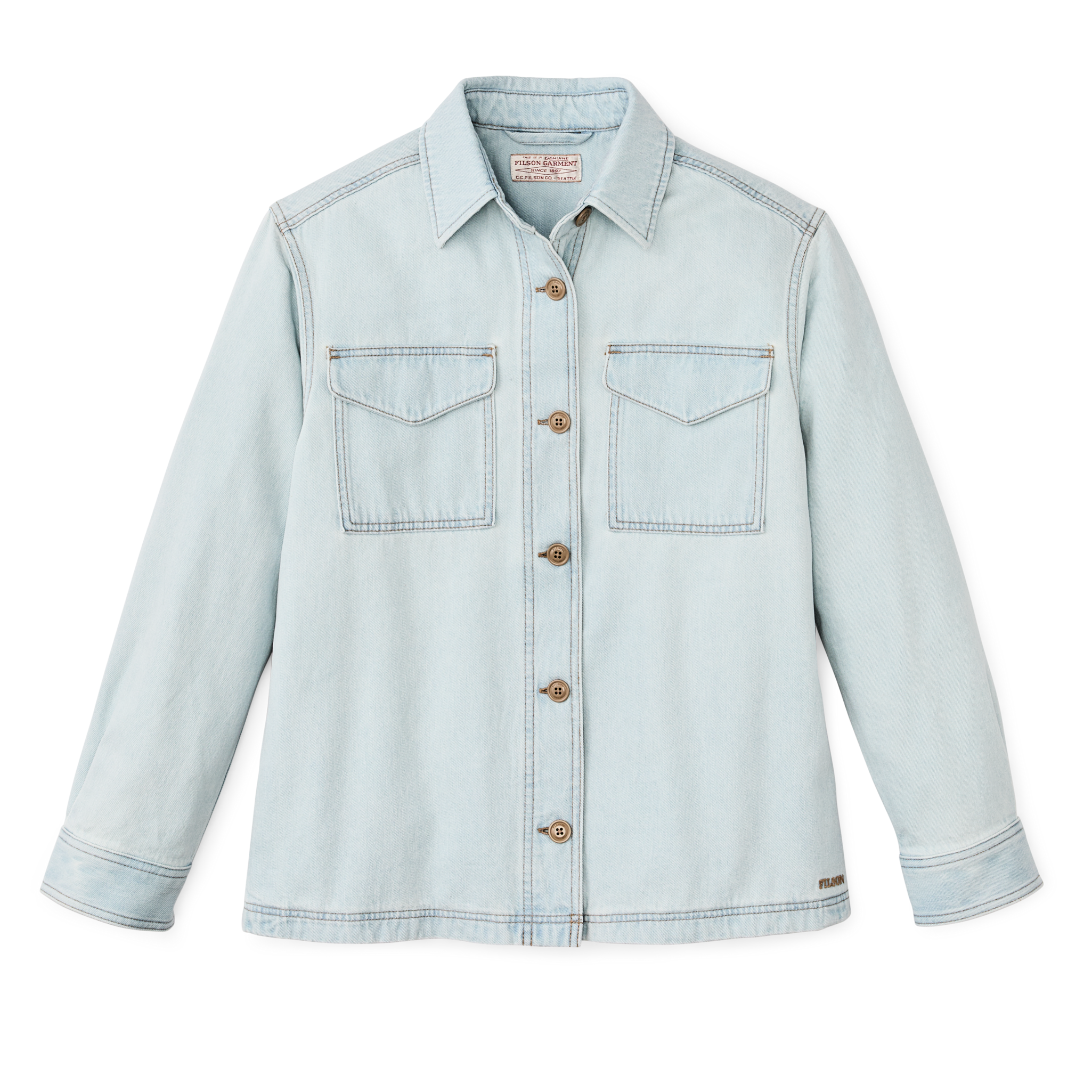 Women's 9-oz. Denim Jac-shirt - Sun Bleach