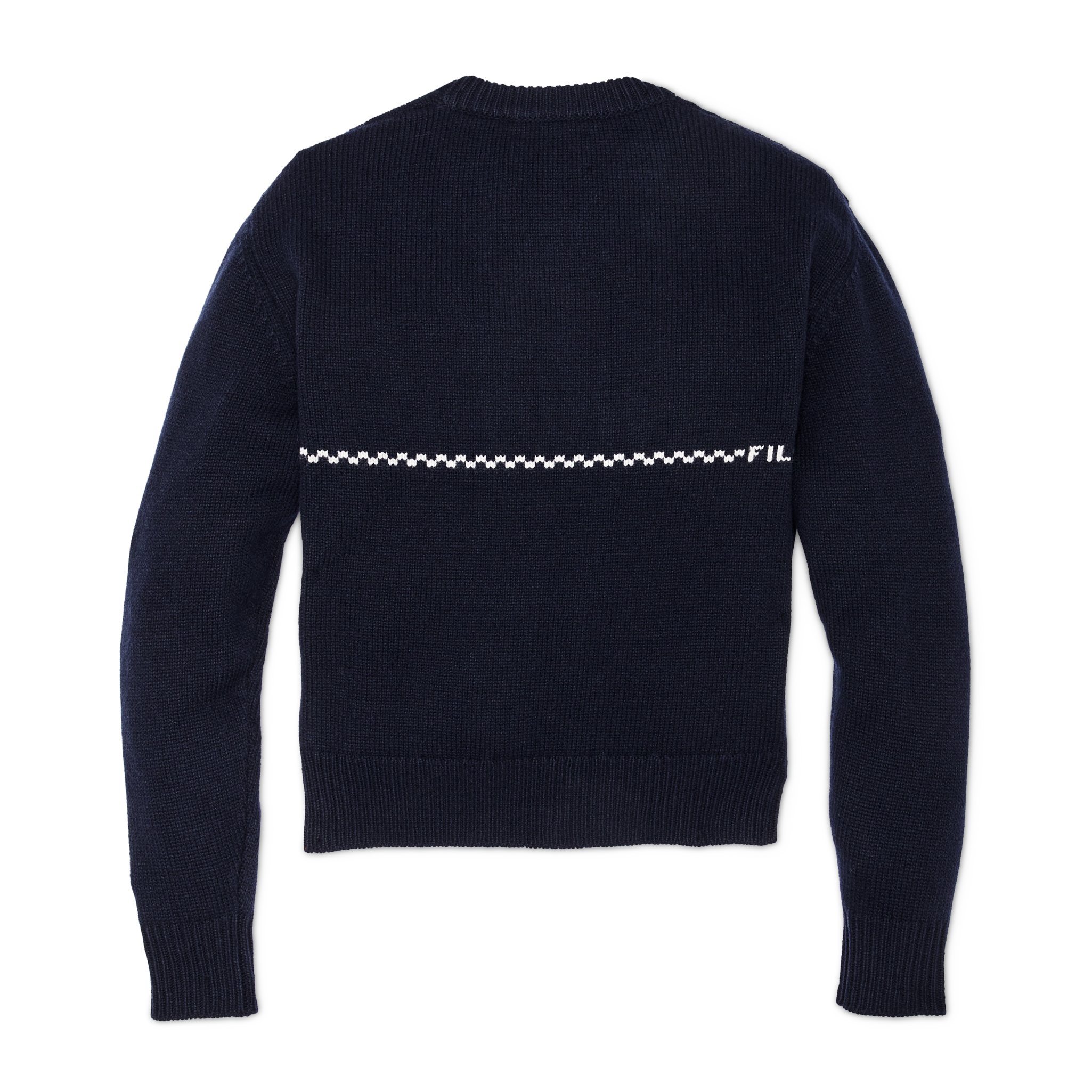 Women's Wool Crewneck Sweater - Navy / Horse - Image 2