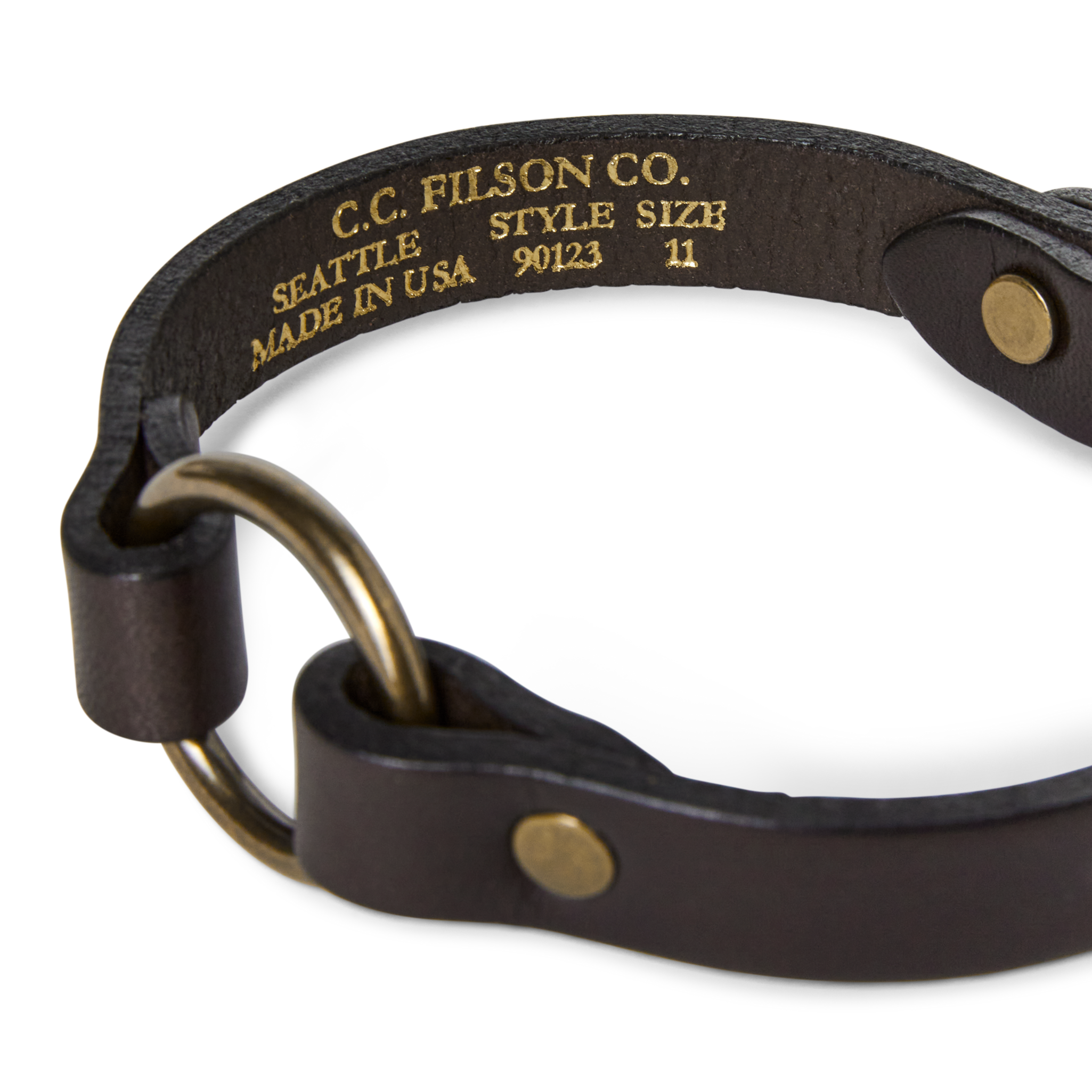 Bridle Leather Puppy Collar - Brown - Image 2