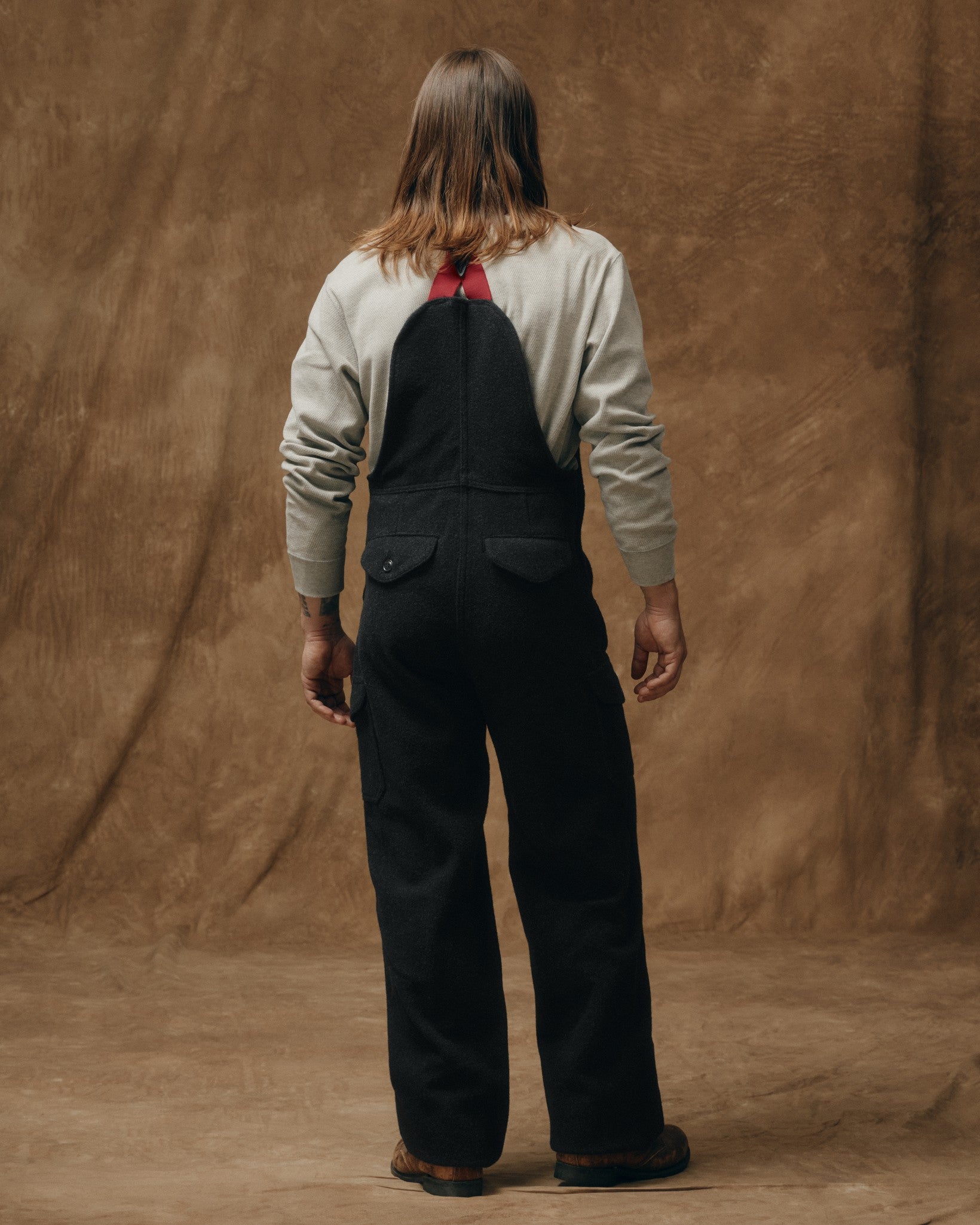 Mackinaw Wool Bibs - Charcoal - Image 2