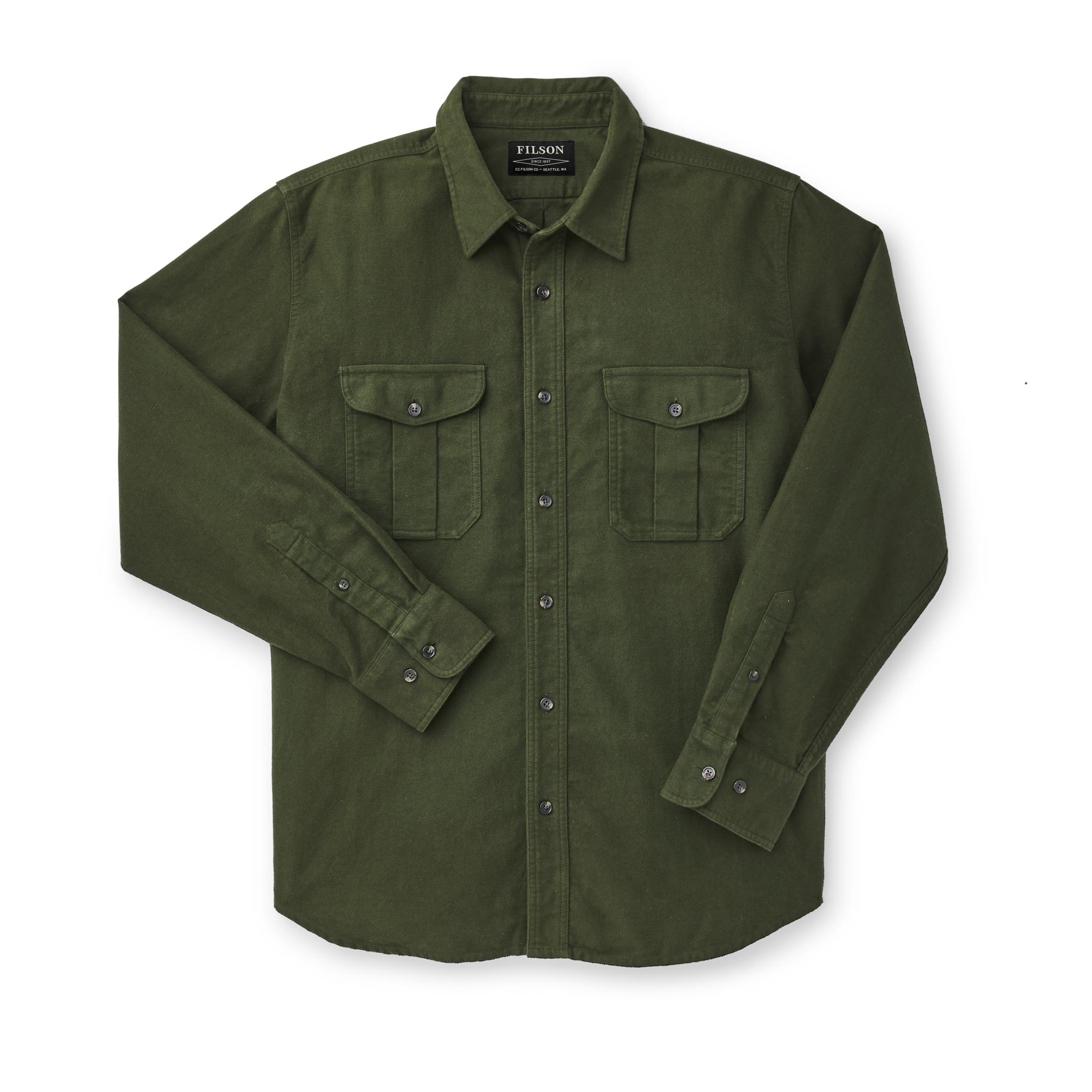 Moleskin Seattle Shirt - Dark Olive - Image 3