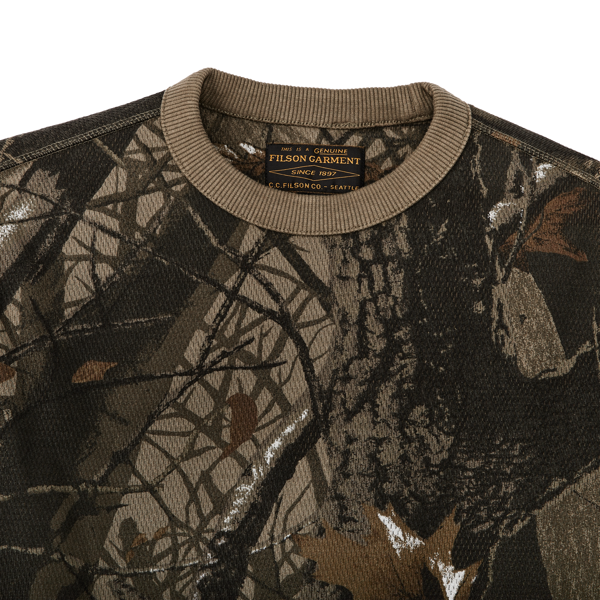 Waffle Knit Thermal Crewneck - Realtree Hardwoods Camo - Image 3