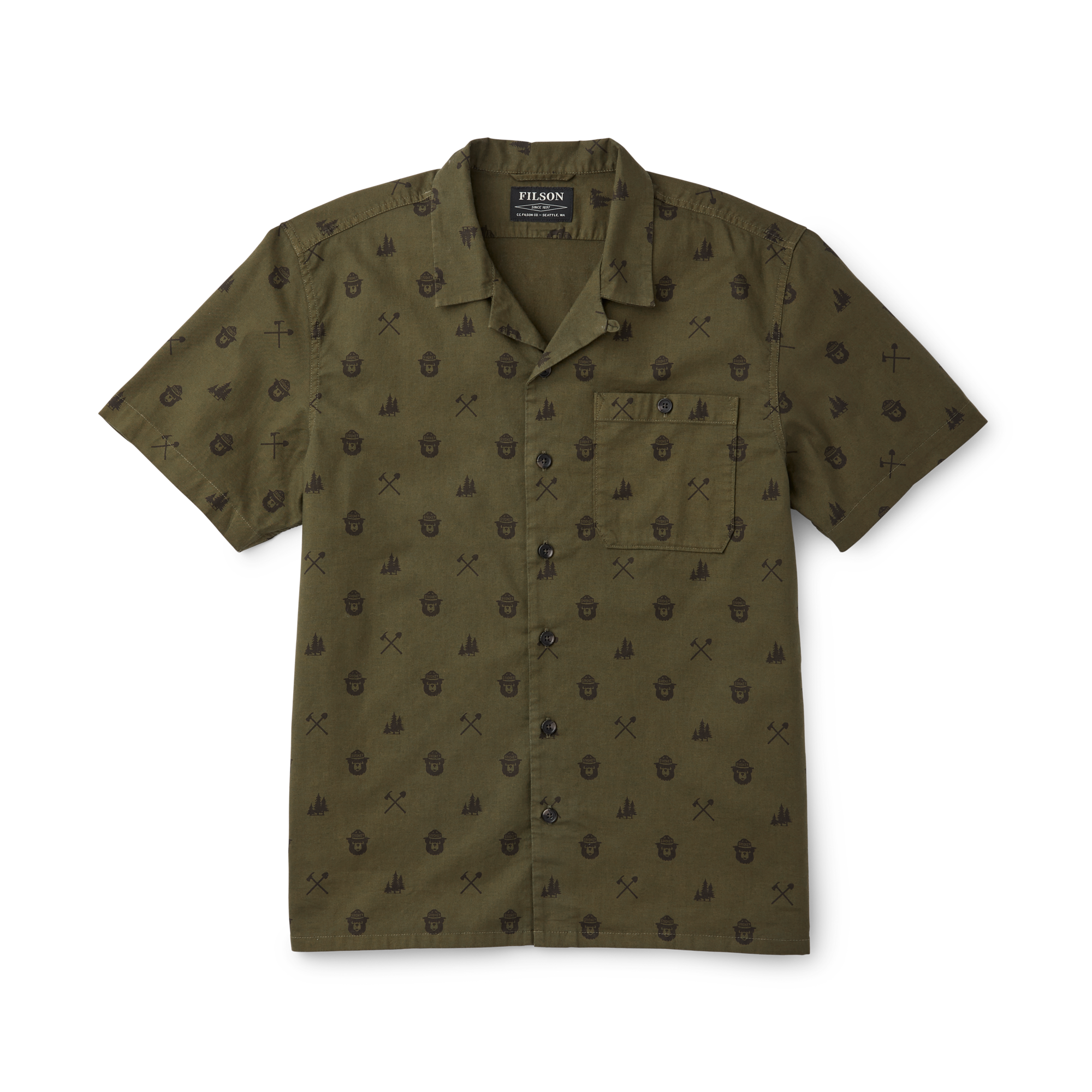 Smokey Bear Camp Shirt - Marsh Olive