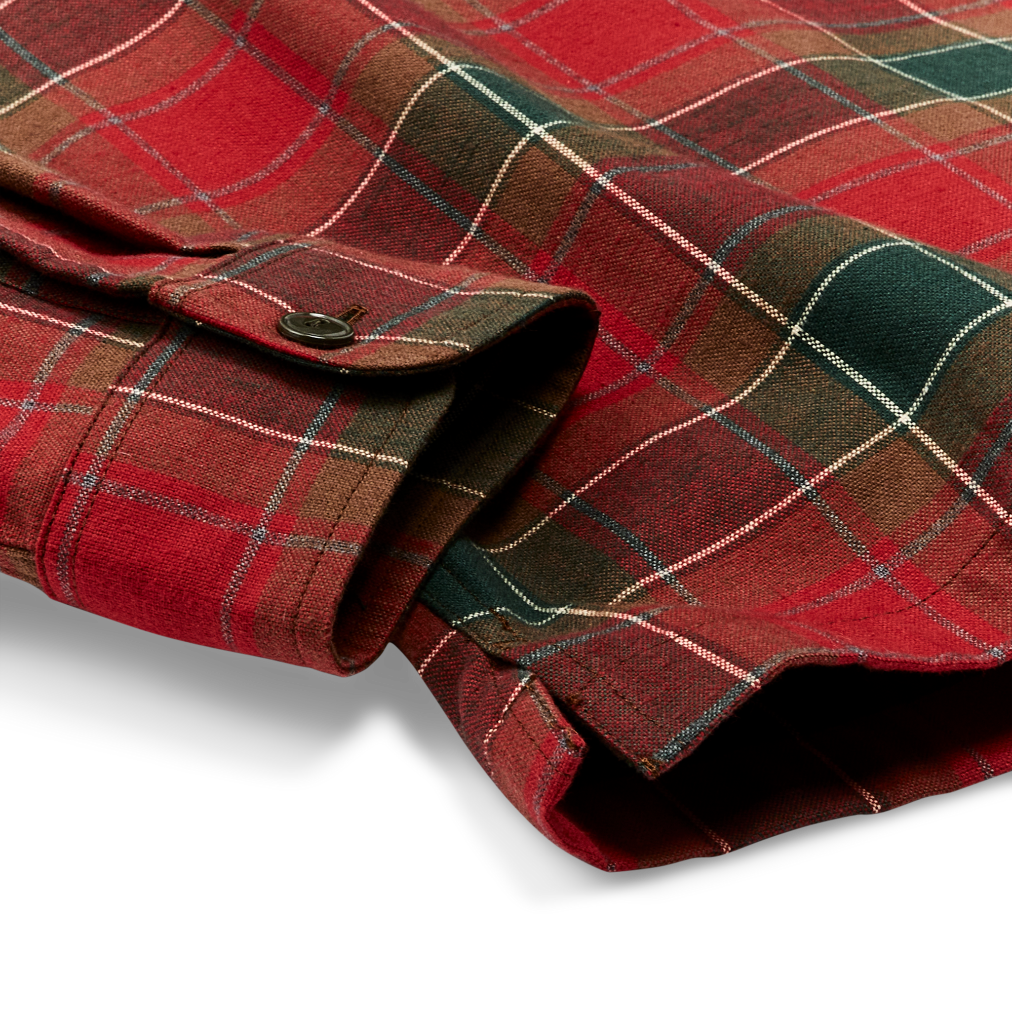Elk Heights Camp Shirt - Sycamore Green / Red Plaid - Image 6