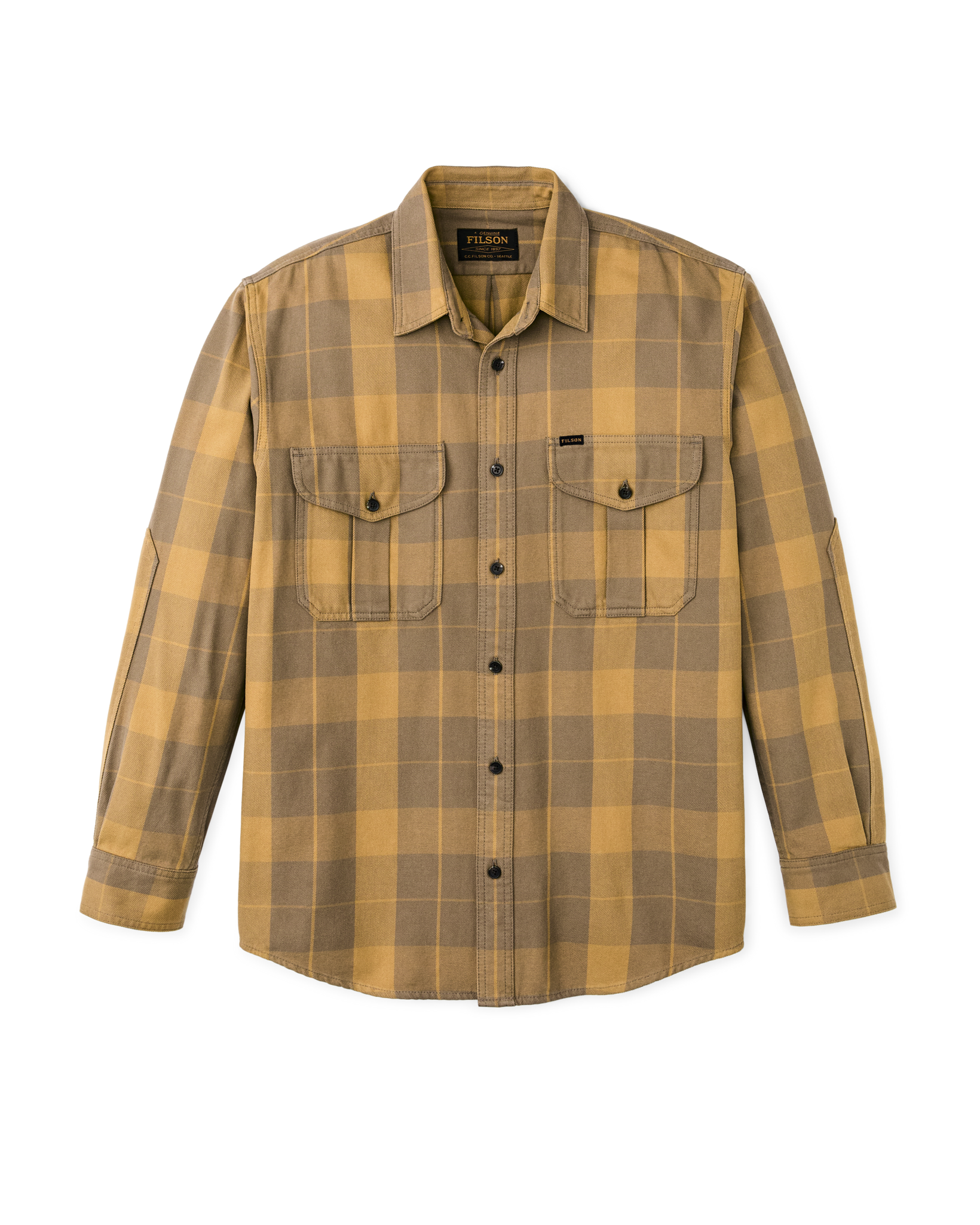 Vintage Wash Alaskan Guide Shirt - Light Brown / Ochre Plaid