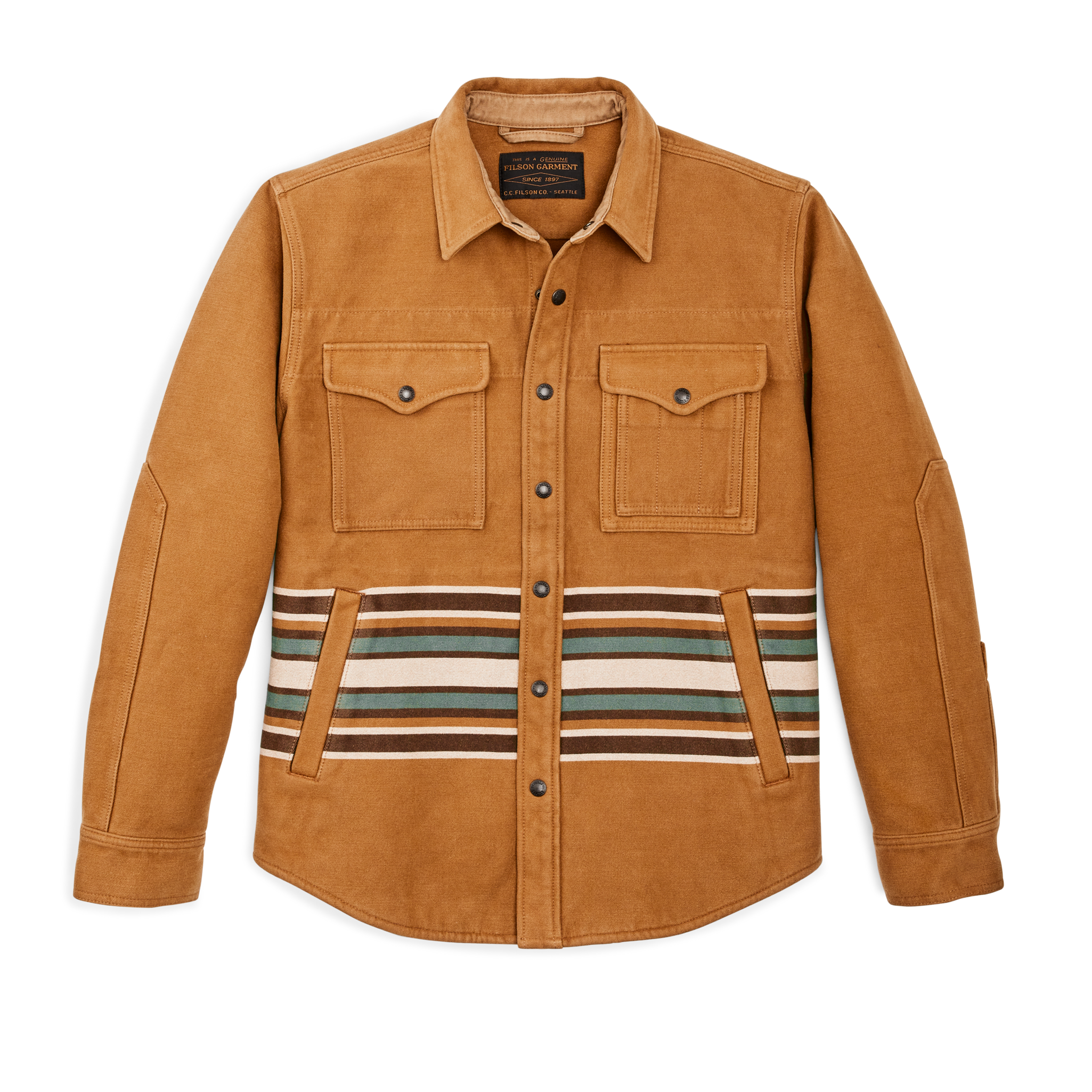 Beartooth Jac-shirt - Golden Brown Multi Stripe