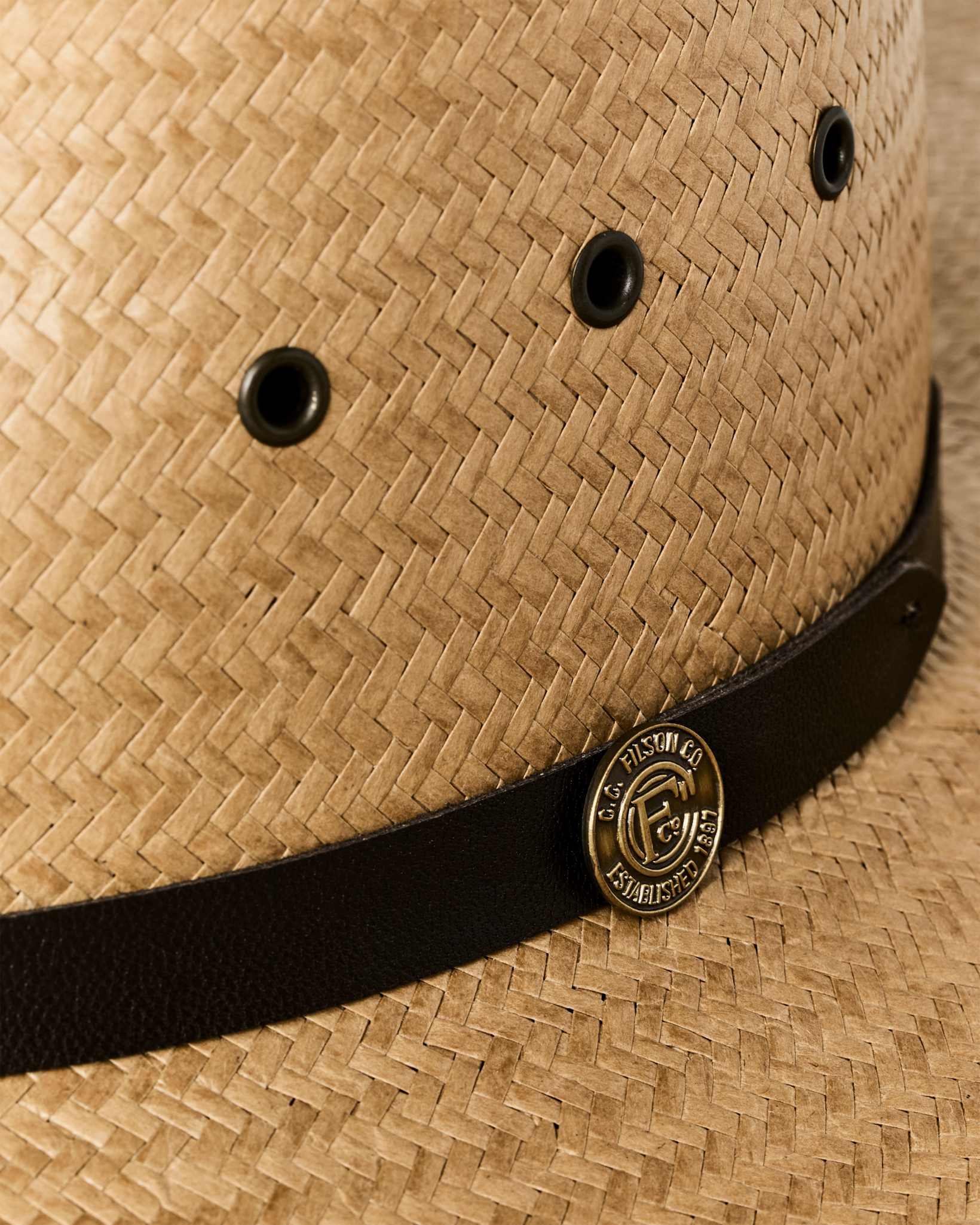 Filson X Stetson Straw Baler Hat - Sand - Image 6