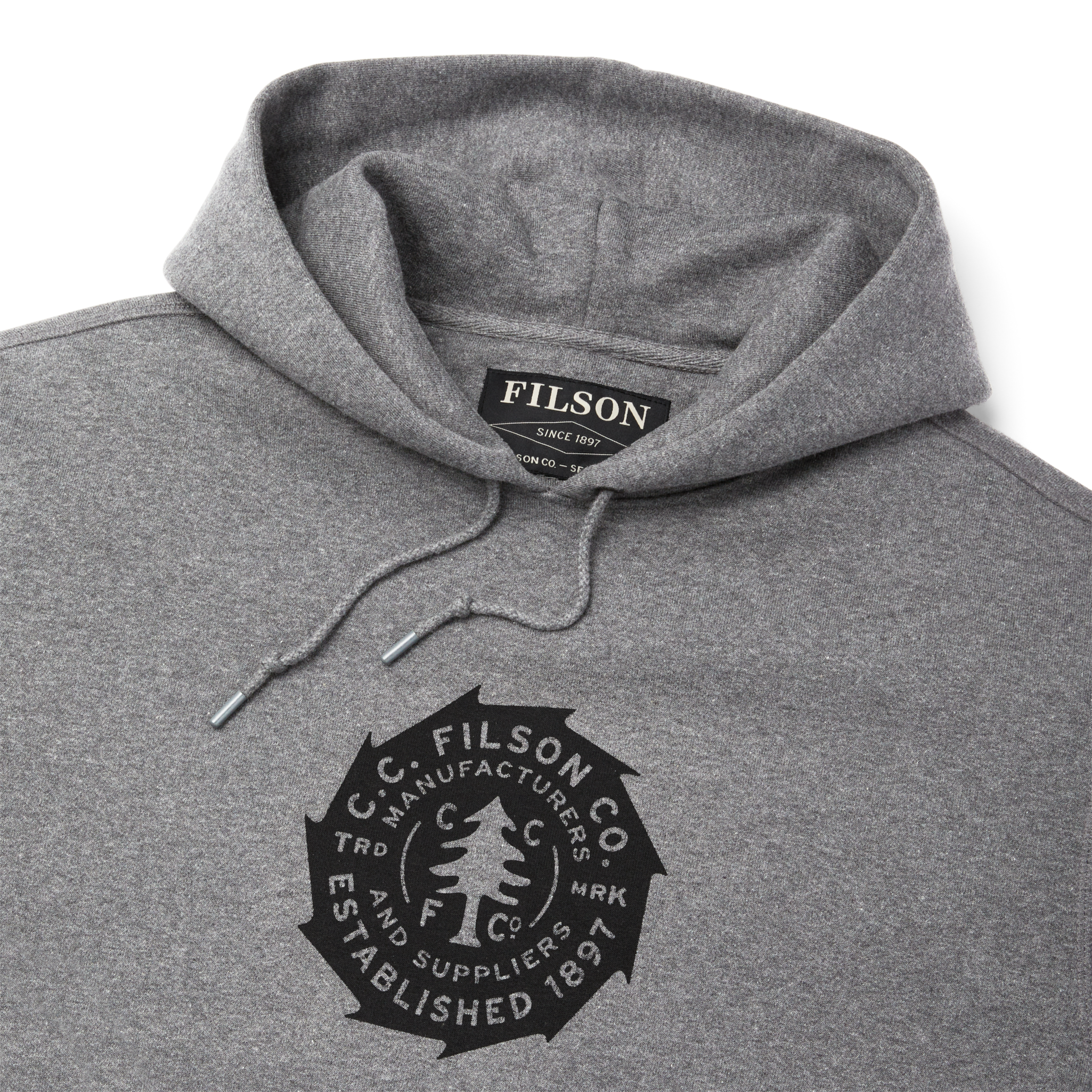 Prospector Graphic Hoodie - Heather Grey / Saw Blade - Image 3
