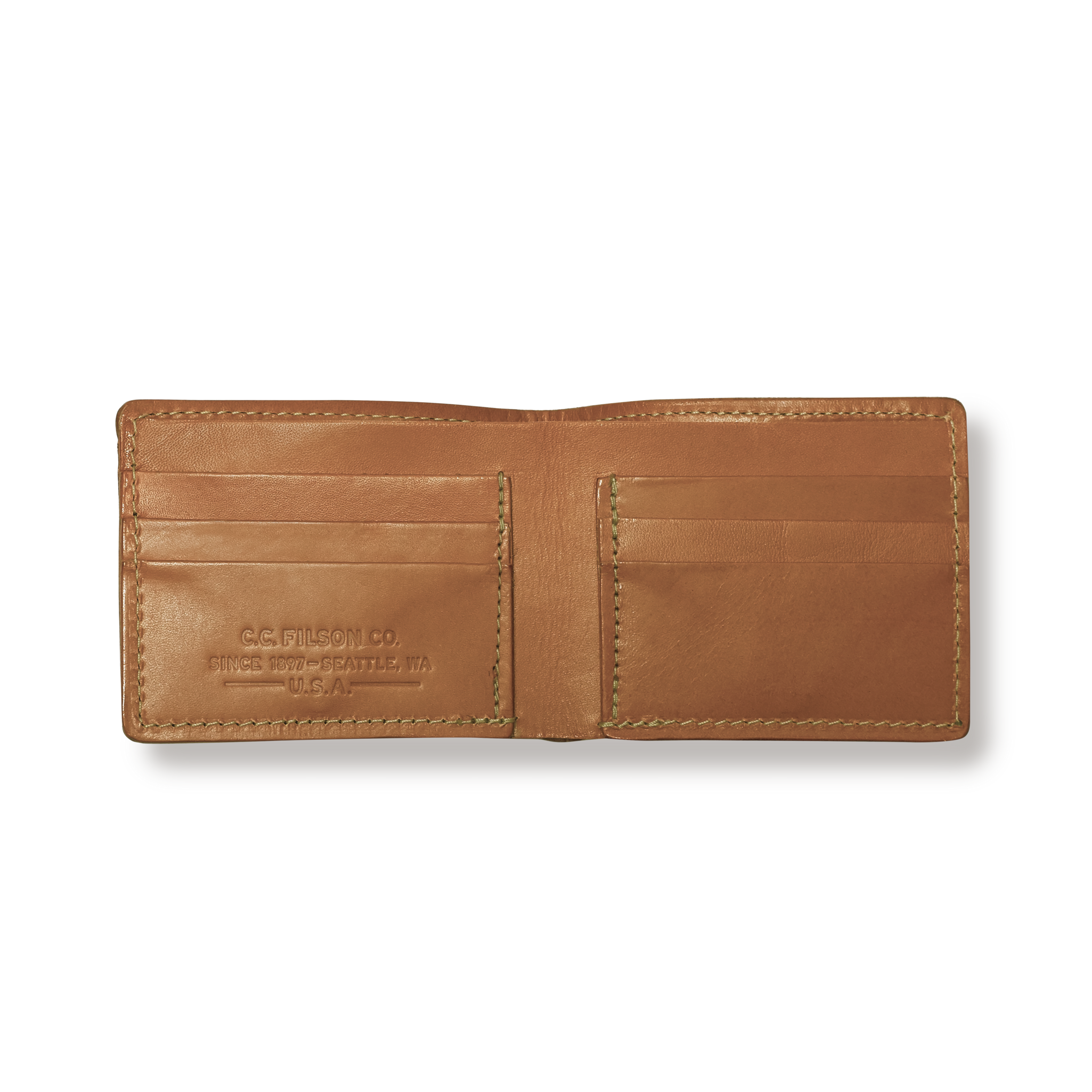 Bridle Leather Bi-fold Wallet - Tan Leather - Image 2