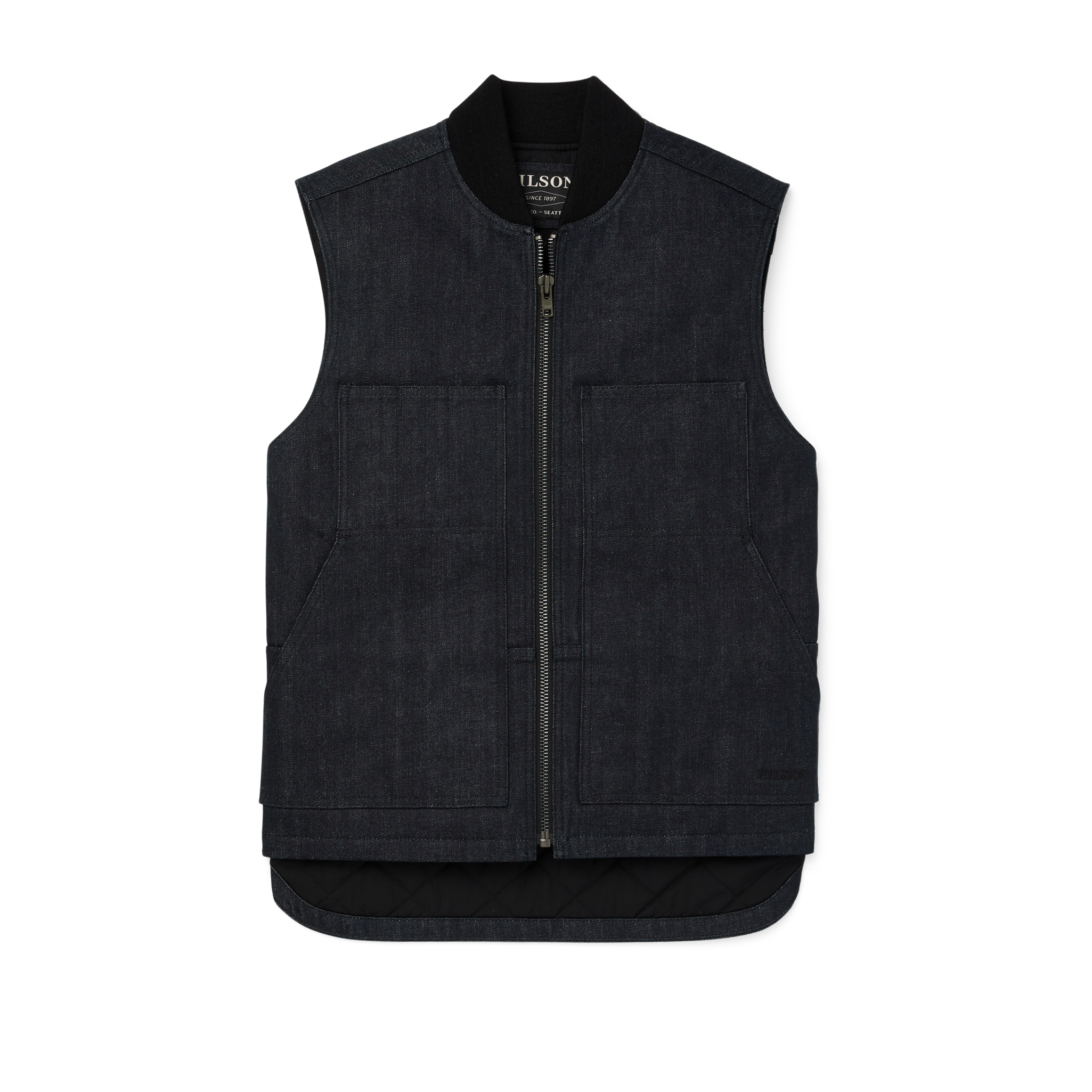 Denim Insulated Work Vest - Raw Indigo