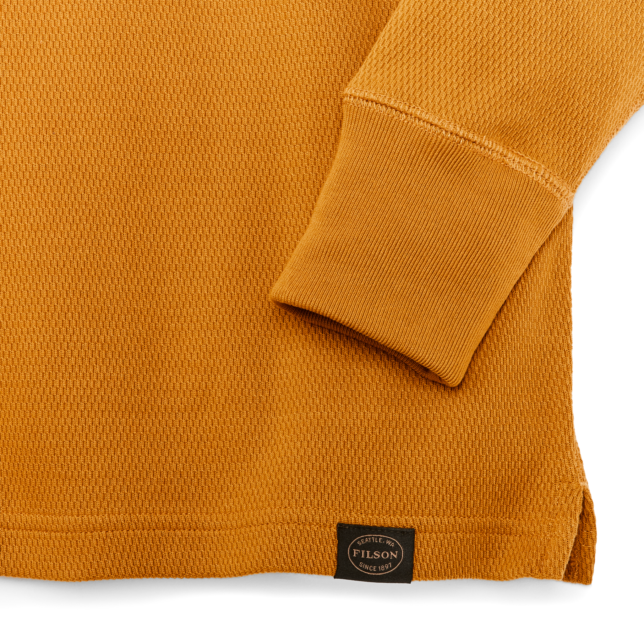 Waffle Knit Henley - Buckthorn Brown - Image 4