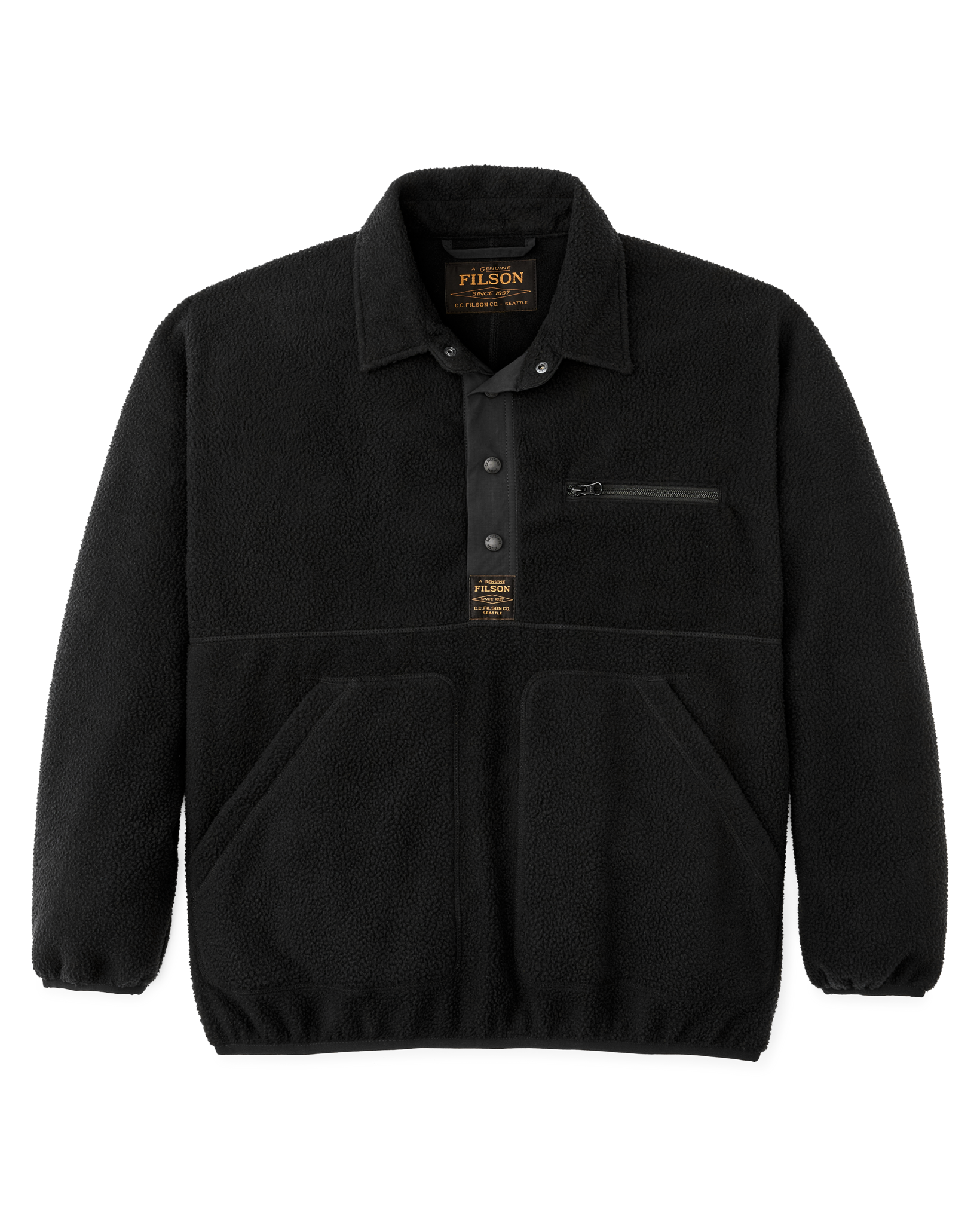 Pile Fleece Pullover - Black