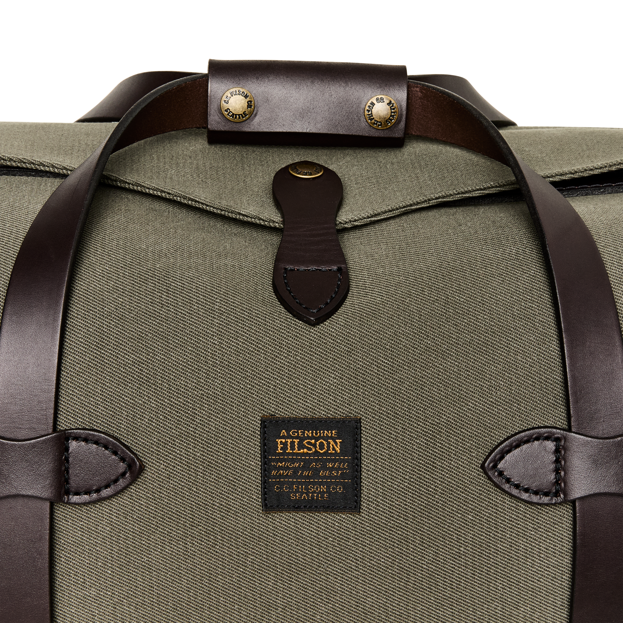 Small Rugged Twill Duffle Bag - Otter Green - Image 4