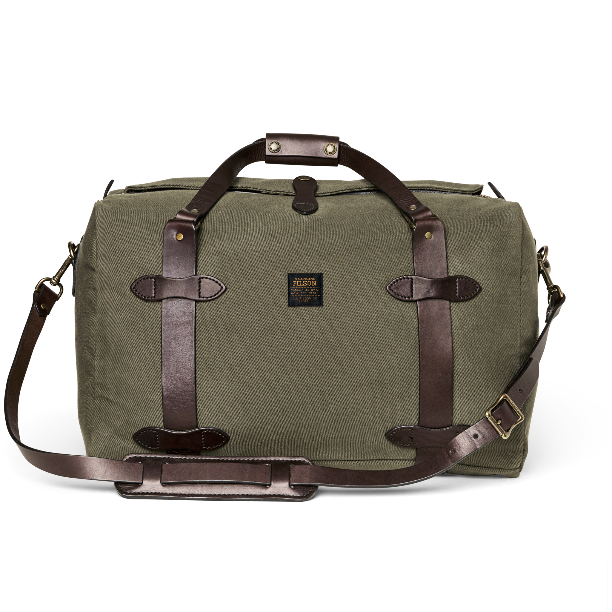 Medium Rugged Twill Duffle Bag - Otter Green - Image 4