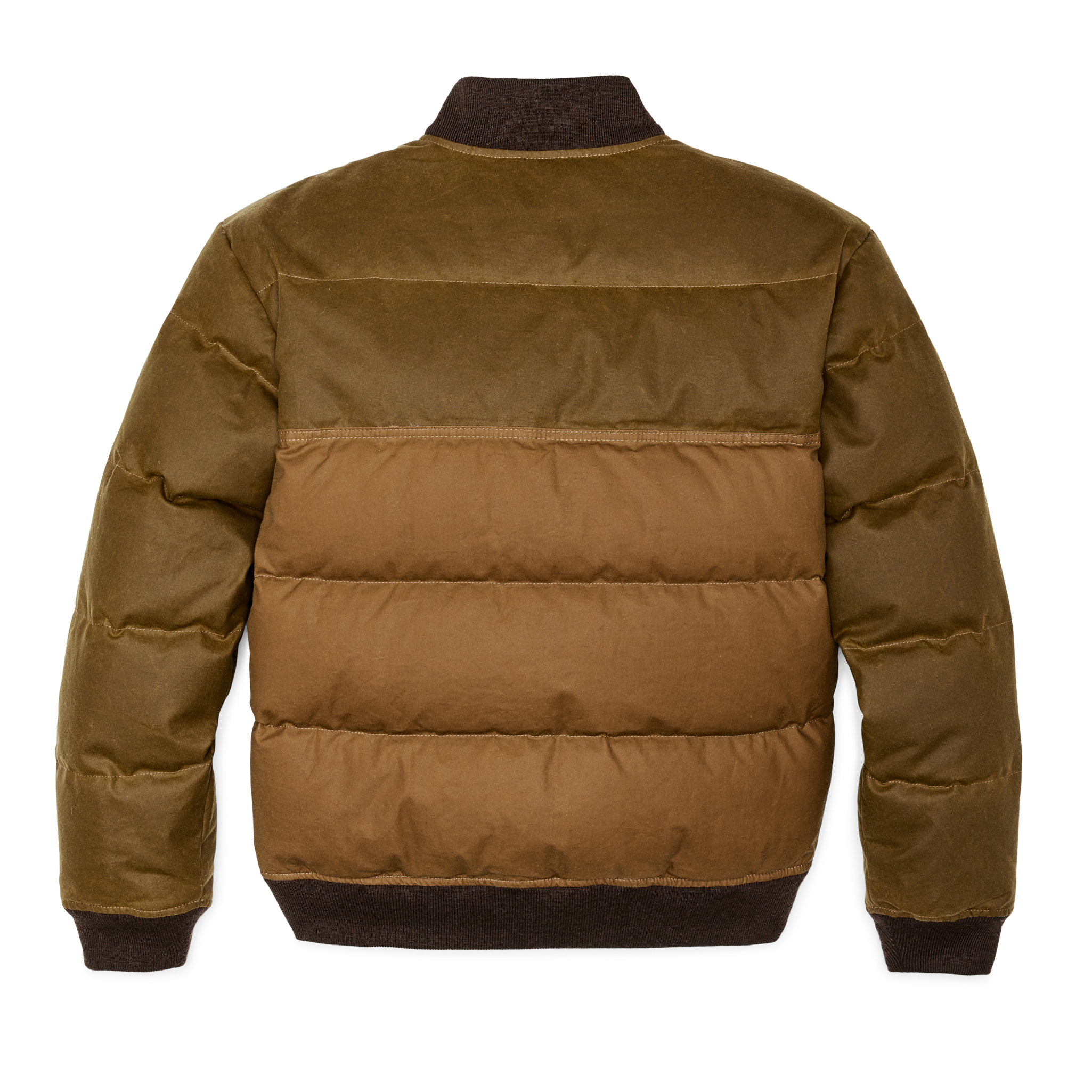 Down Bomber Jacket - Dark Tan - Image 2