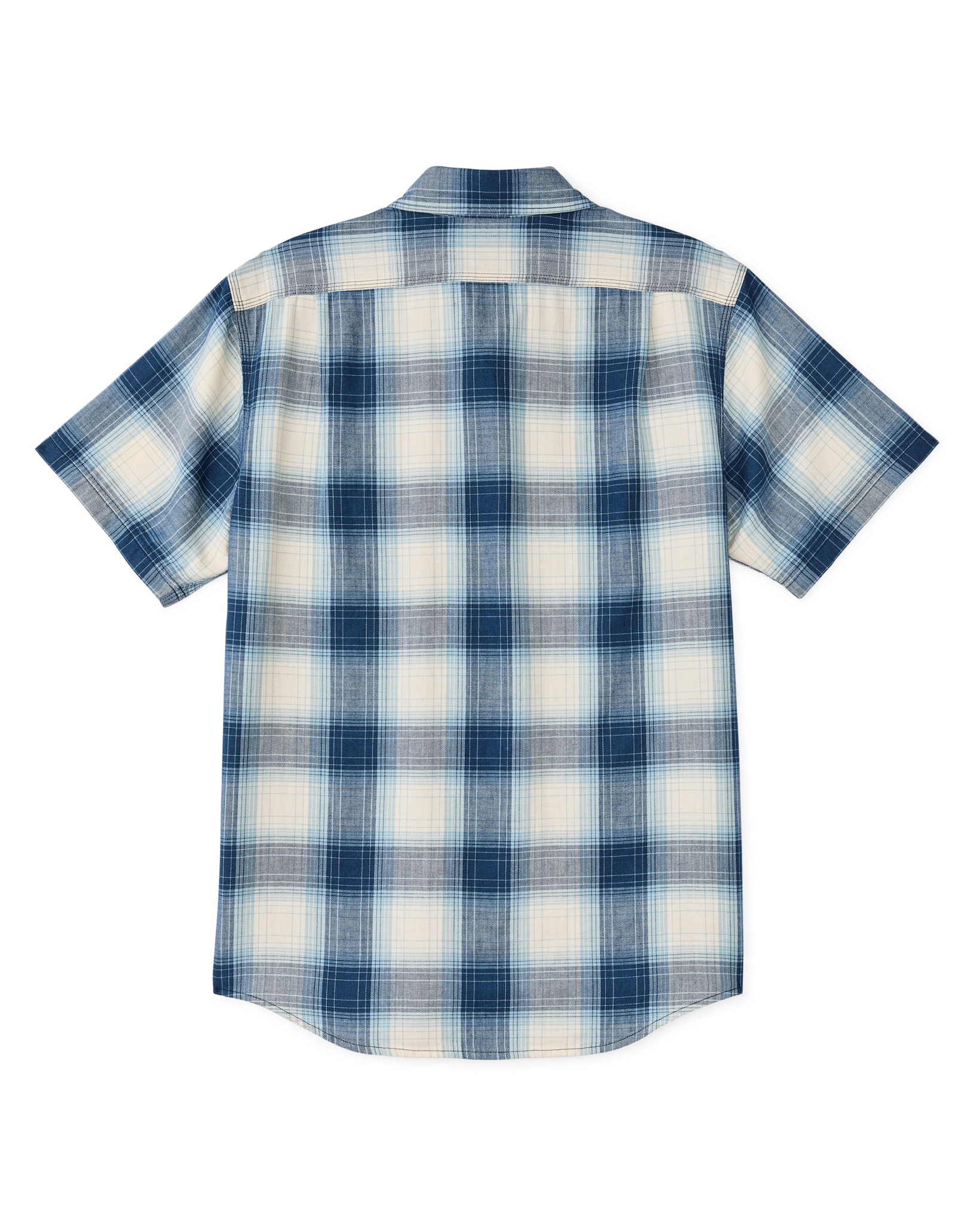 Short Sleeve Chambray Shirt - Indigo Chambray - Image 6