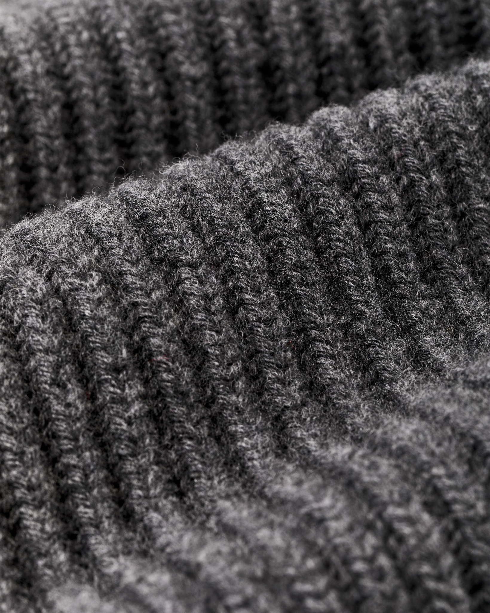 Bristol Shawl Neck Sweater - Gray Heather / Dark Charcoal Stripe - Image 6