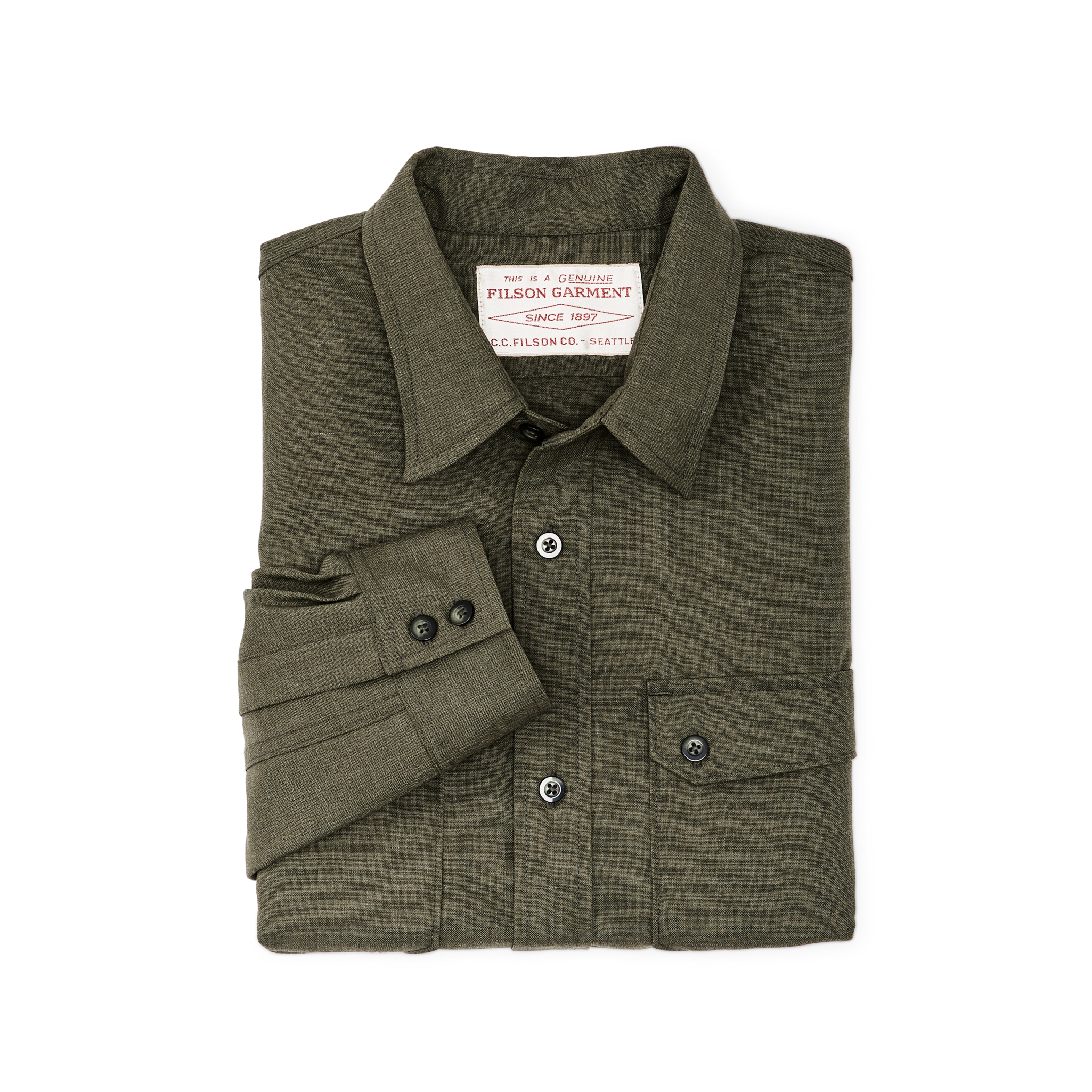 Worsted Wool Guide Shirt - Forest Green Heather - Image 3
