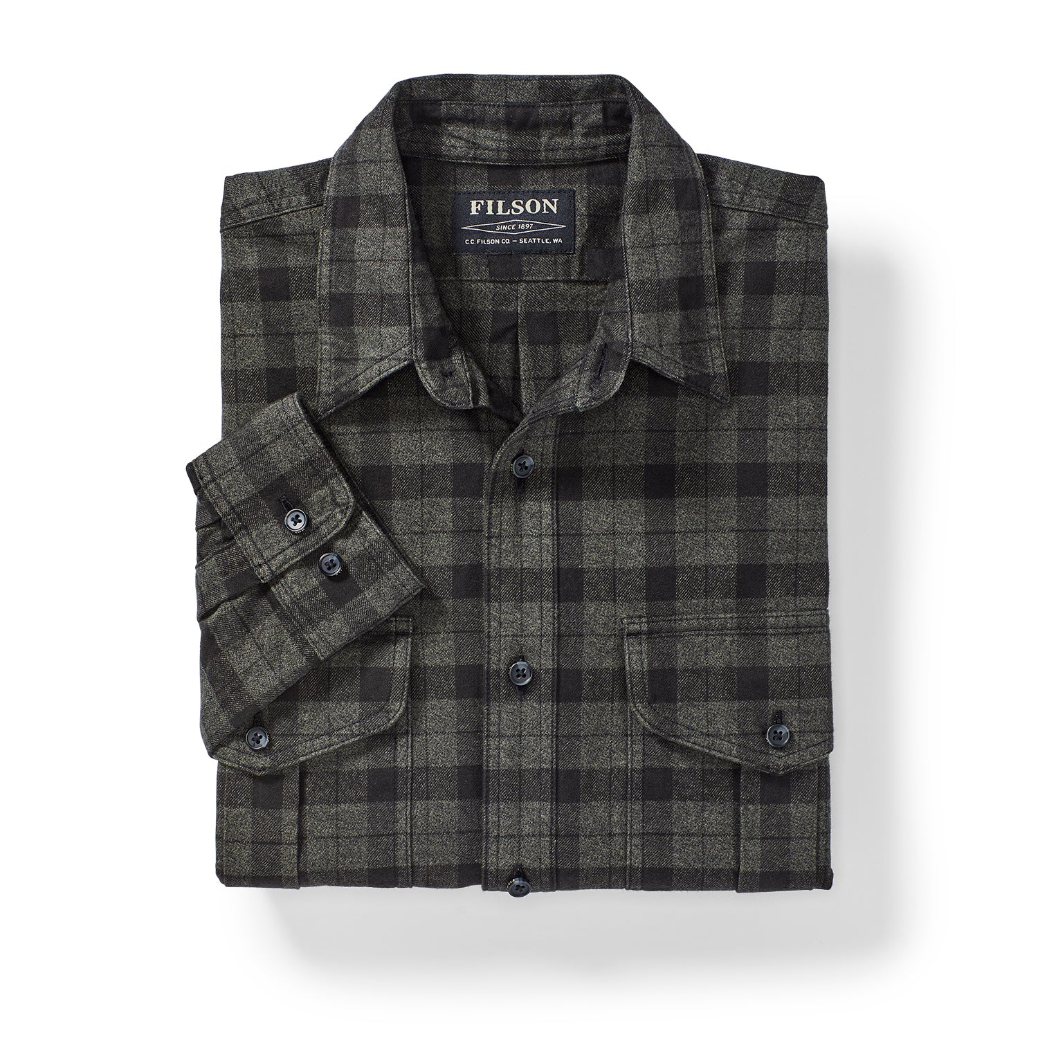 Alaskan Guide Shirt - Extra Long - Heather Gray/black Plaid - Image 3