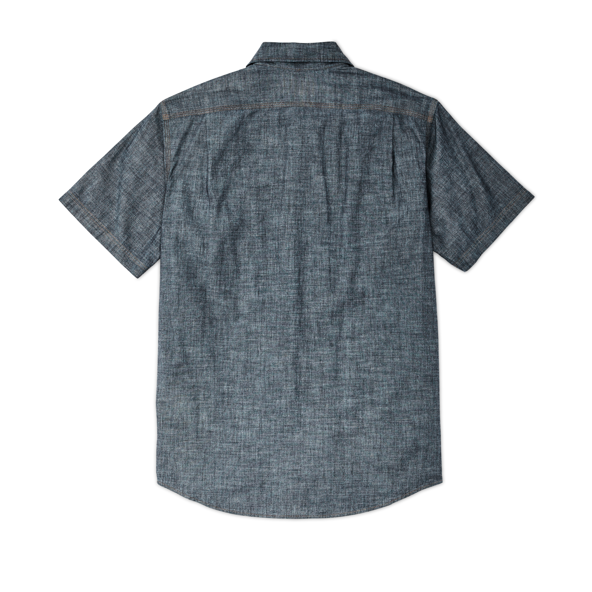 Short Sleeve Chambray Shirt - Indigo Chambray - Image 2