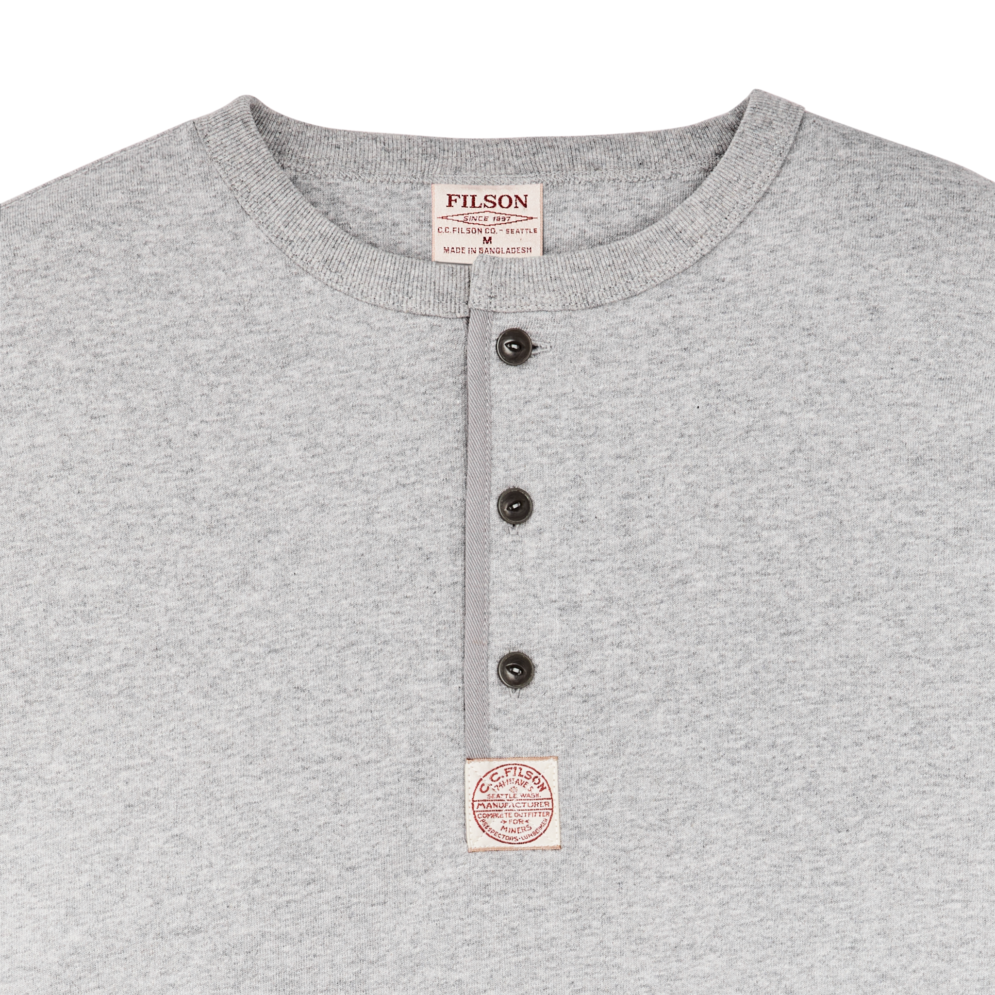 Frontier Henley T-shirt - Heather Gray - Image 3