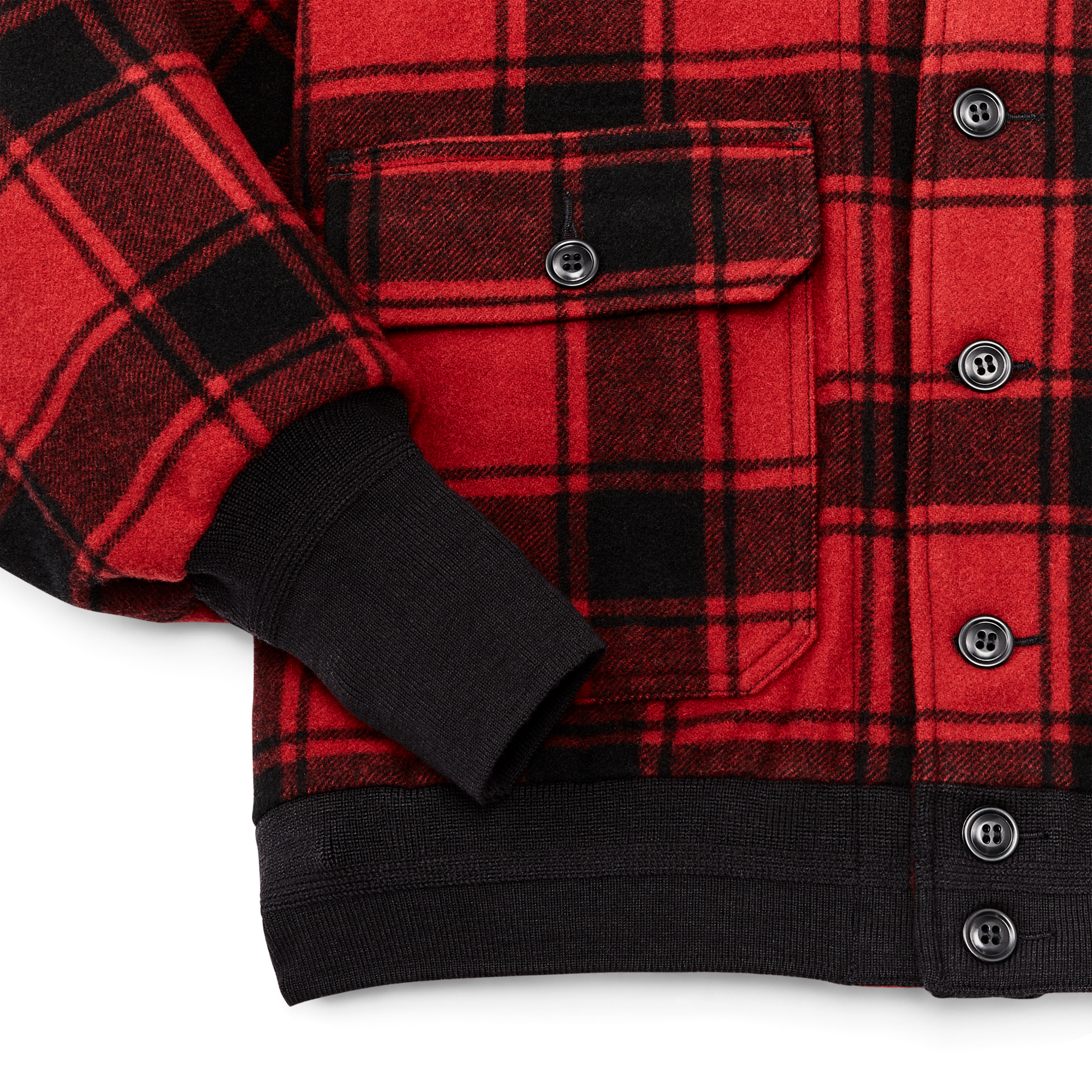 Ccc Wool Bomber - Red Black Plaid - Image 4