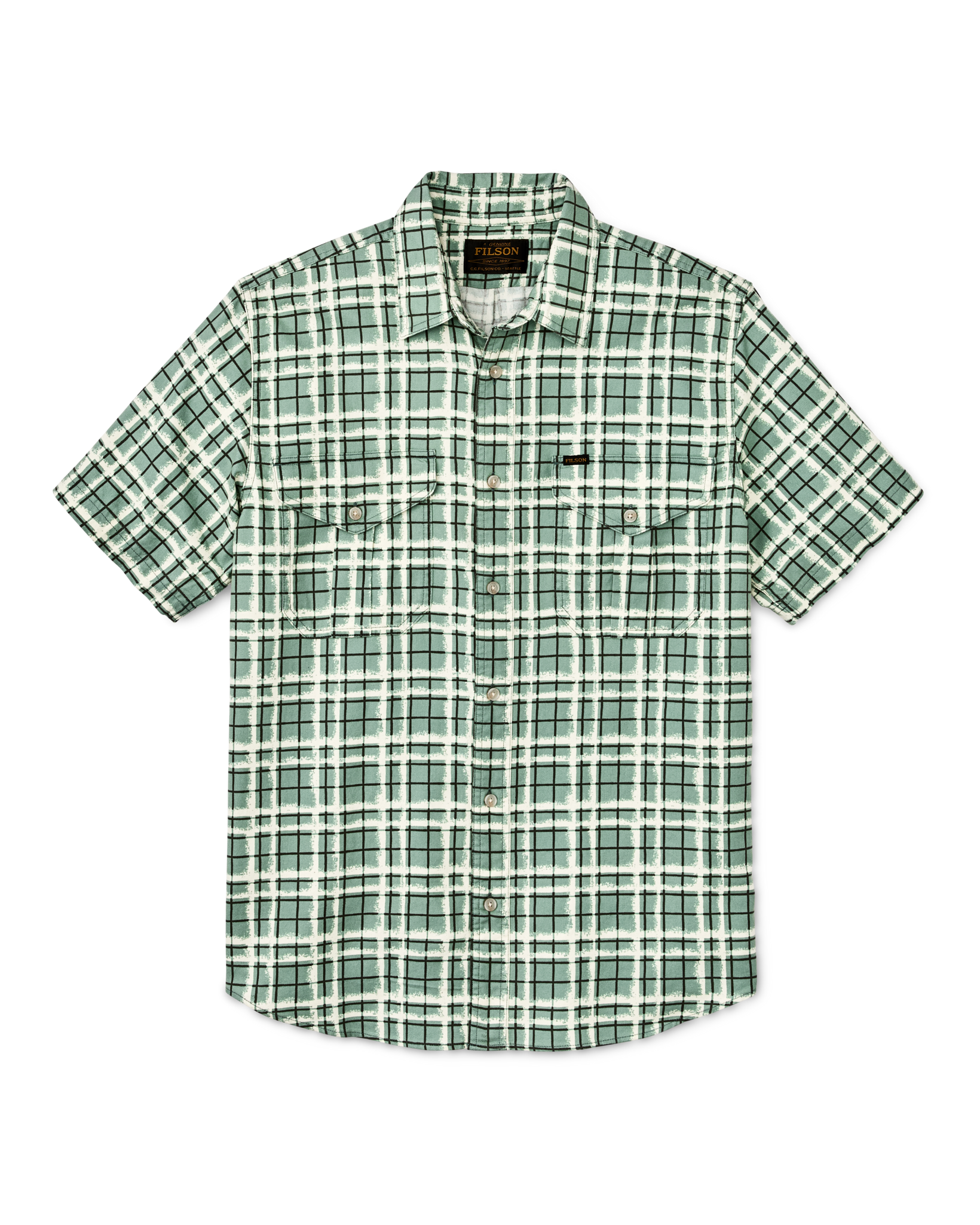 Short Sleeve Lightweight Alaskan Guide Shirt - Deep Sea / Speckle Plaid