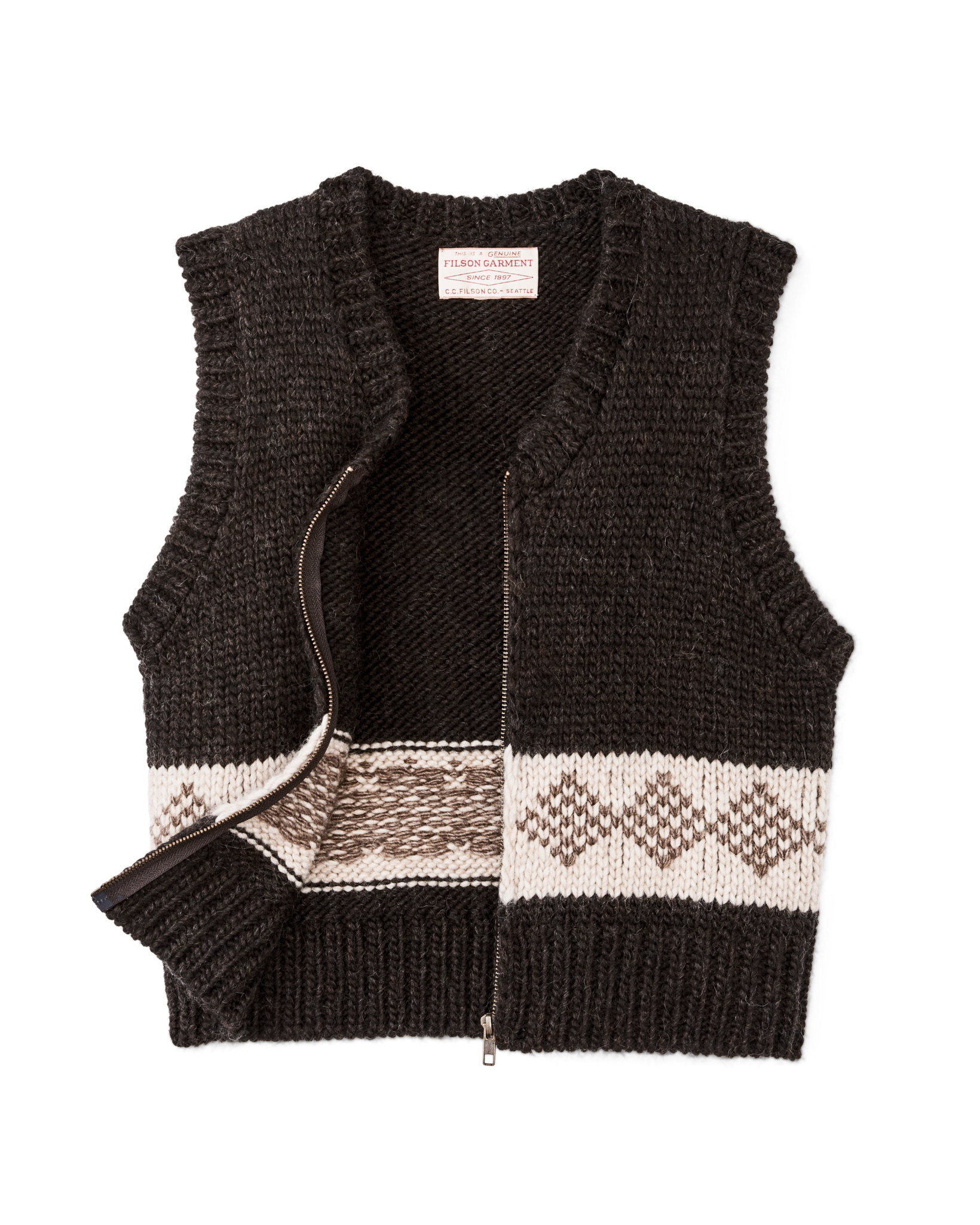 Women's Wool Vest - Dark Brown - Image 5